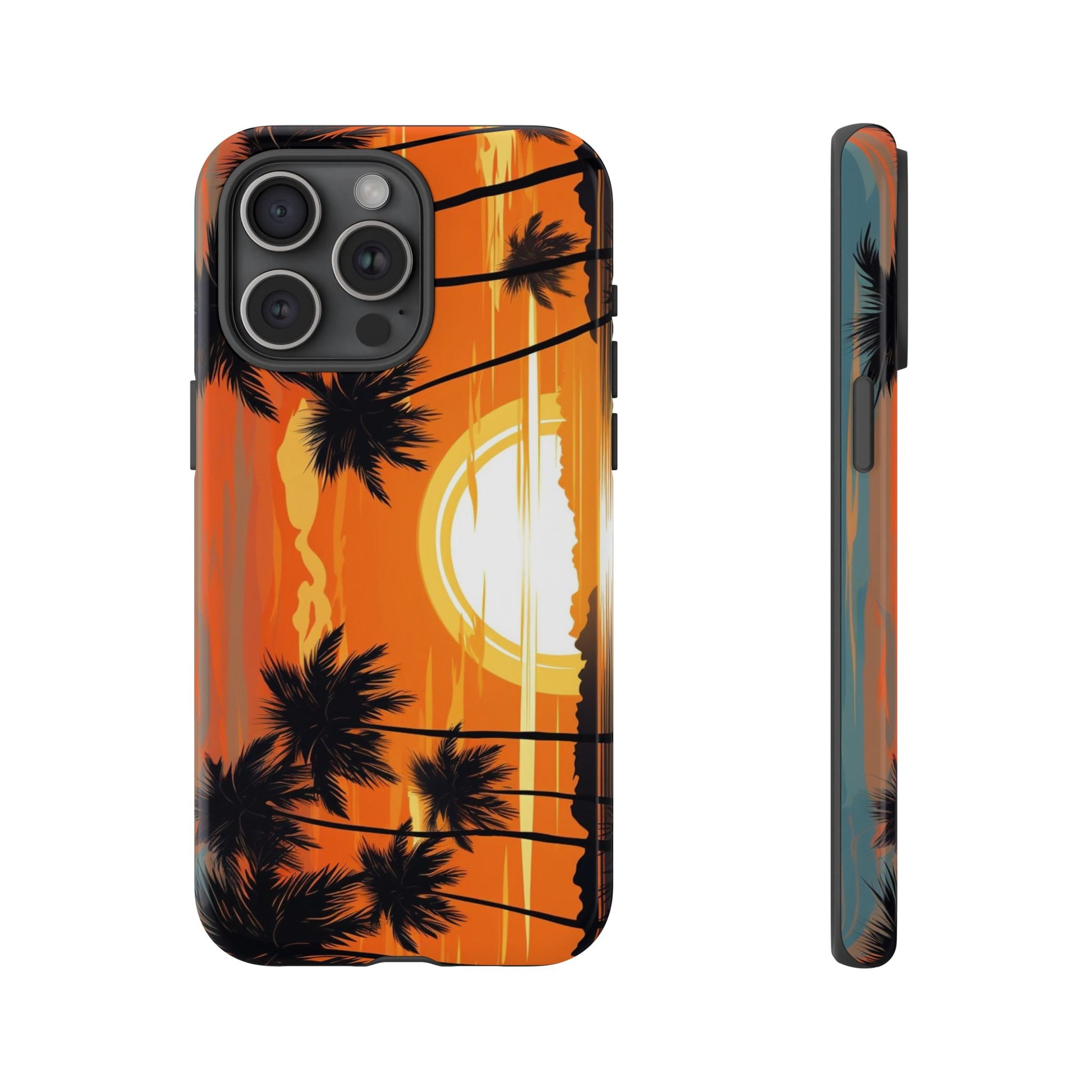 Sunset Palm Trees Tough Phone Cases for iPhone and Android