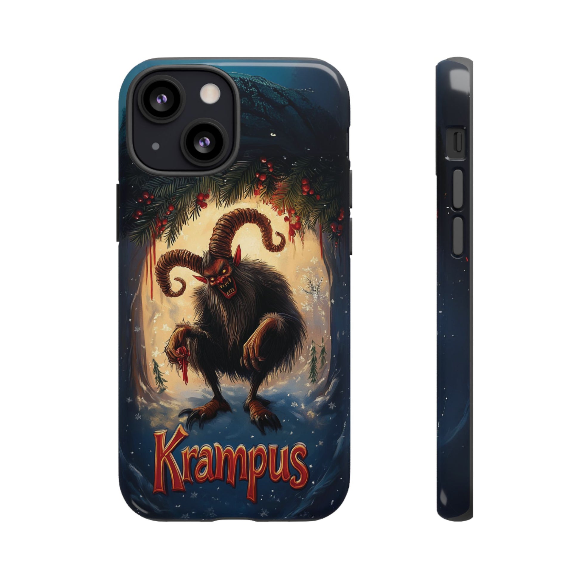 Krampus Christmas Phone Case Gothic Holiday Traditional Design Scary Merry Santa Claus iphone 13 14 15 16 Pro Max Galaxy Pixel