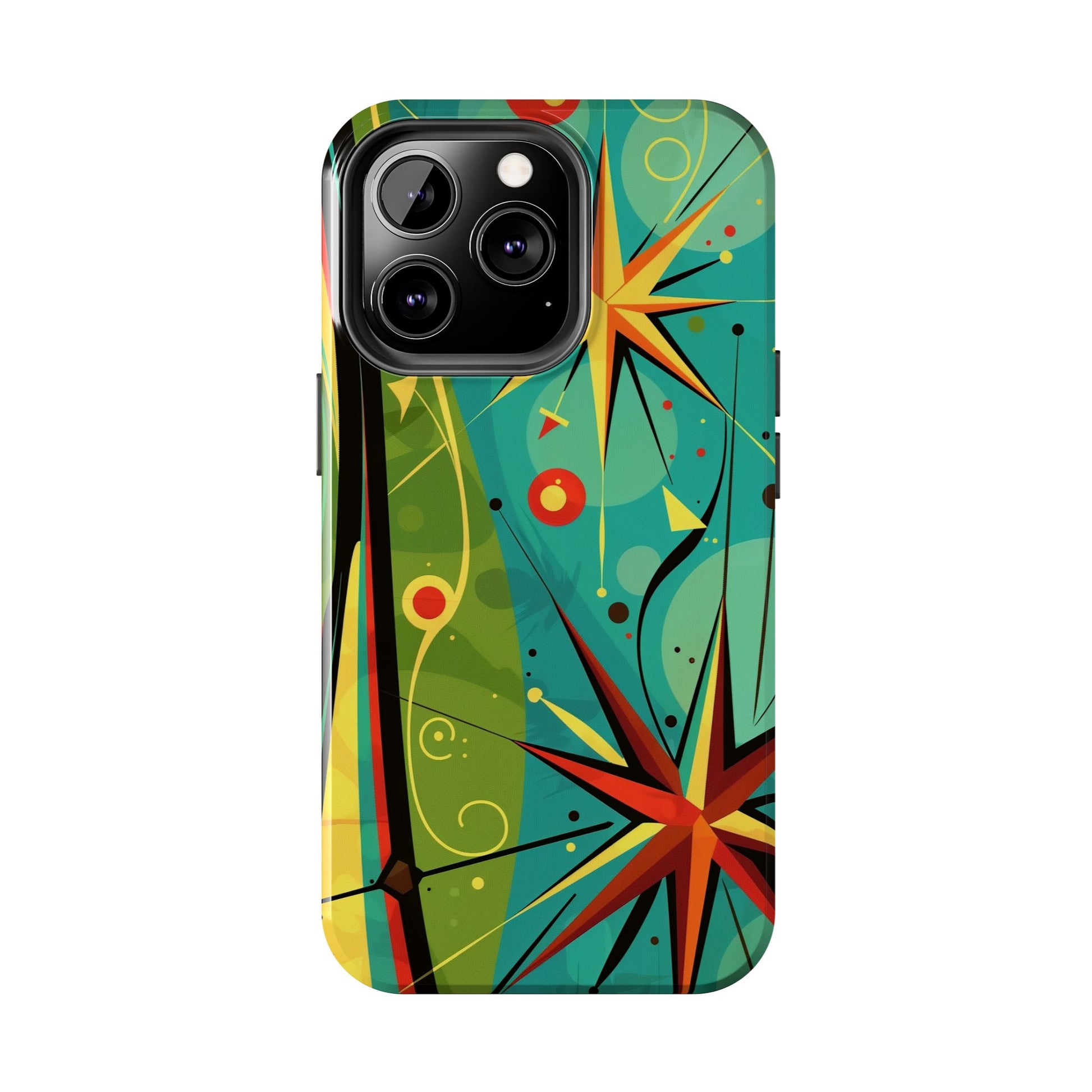Mid Century Modern Star Design Phone Case, Earth Tone Colors, Retro Style Smartphone Cover, Vintage Phone Case, iPhone 14 Case, Apple iPhone