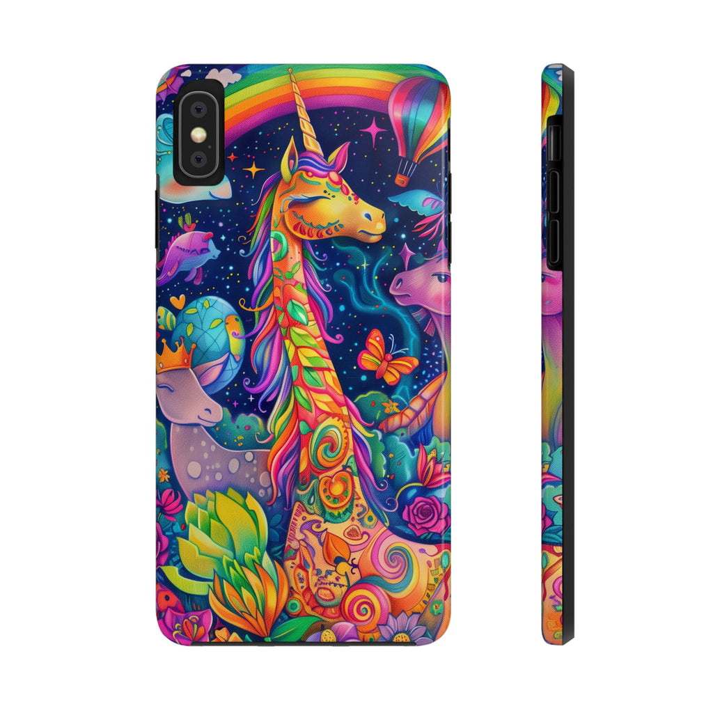 Lisa Frank Inspired Phone Case | Magical Animals & Rainbows Cover, Giraffe, Unicorn iphone case