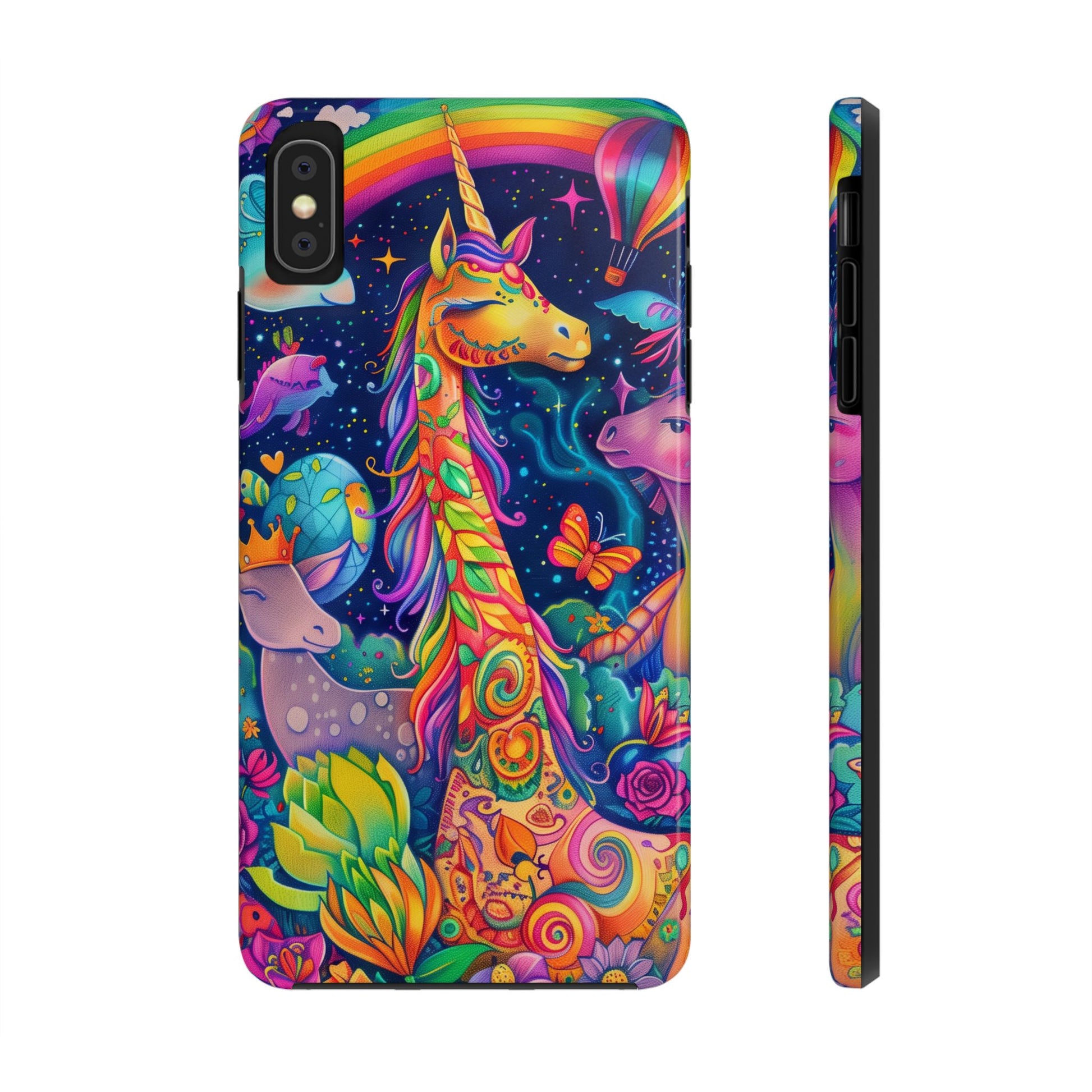 Lisa Frank Inspired Phone Case | Magical Animals & Rainbows Cover, Giraffe, Unicorn iphone case