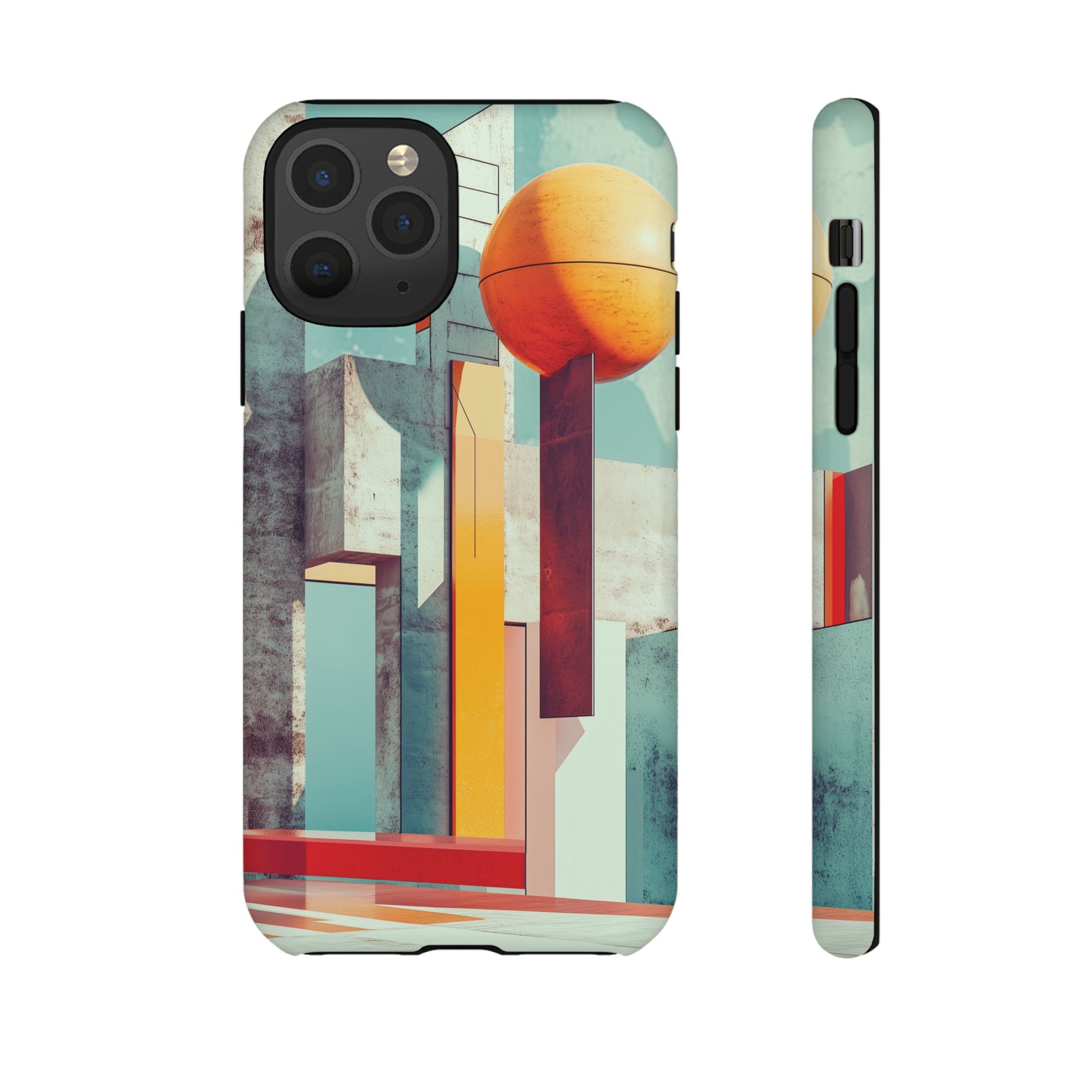 Future City Frank Lloyd Wright Tomorrow Land Usonian Phone Case Geometric Art Deco Marble Gold 13 14 15 16 iPhone Pro Max Galaxy Pixel