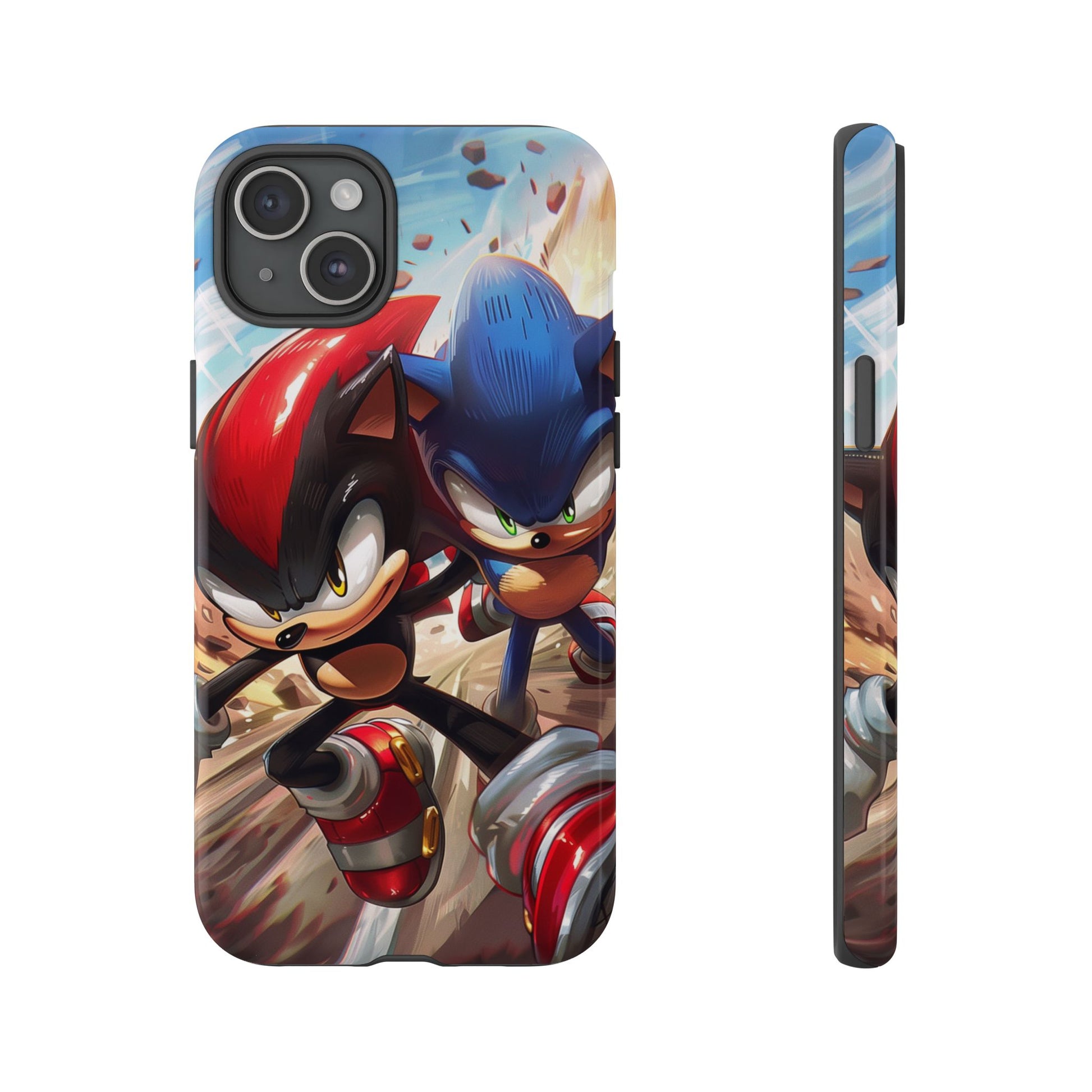 Sonic and Shadow Phone Case, Sonic and Shadow, Tough Android Case, Fun Video Game Phone Case, Retro Game Case, SEGA Video Game Android Case
