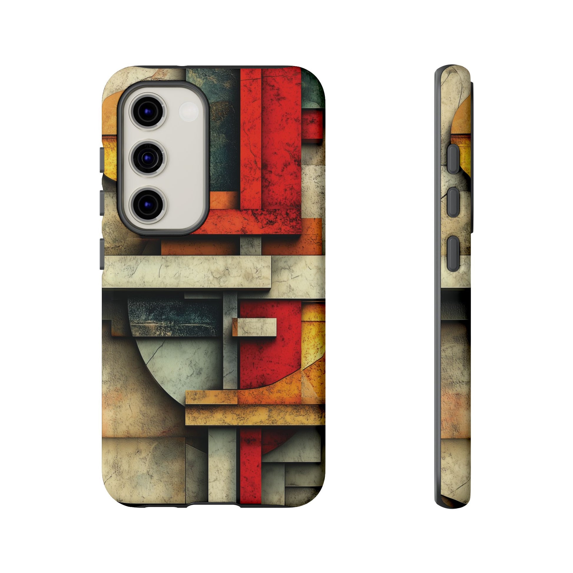 Red Prairie Style Frank Lloyd Wright Usonian Phone Case Geometric Stained Glass Art Deco Marble Gold 13 14 15 16 iPhone Pro Max Galaxy Pixel