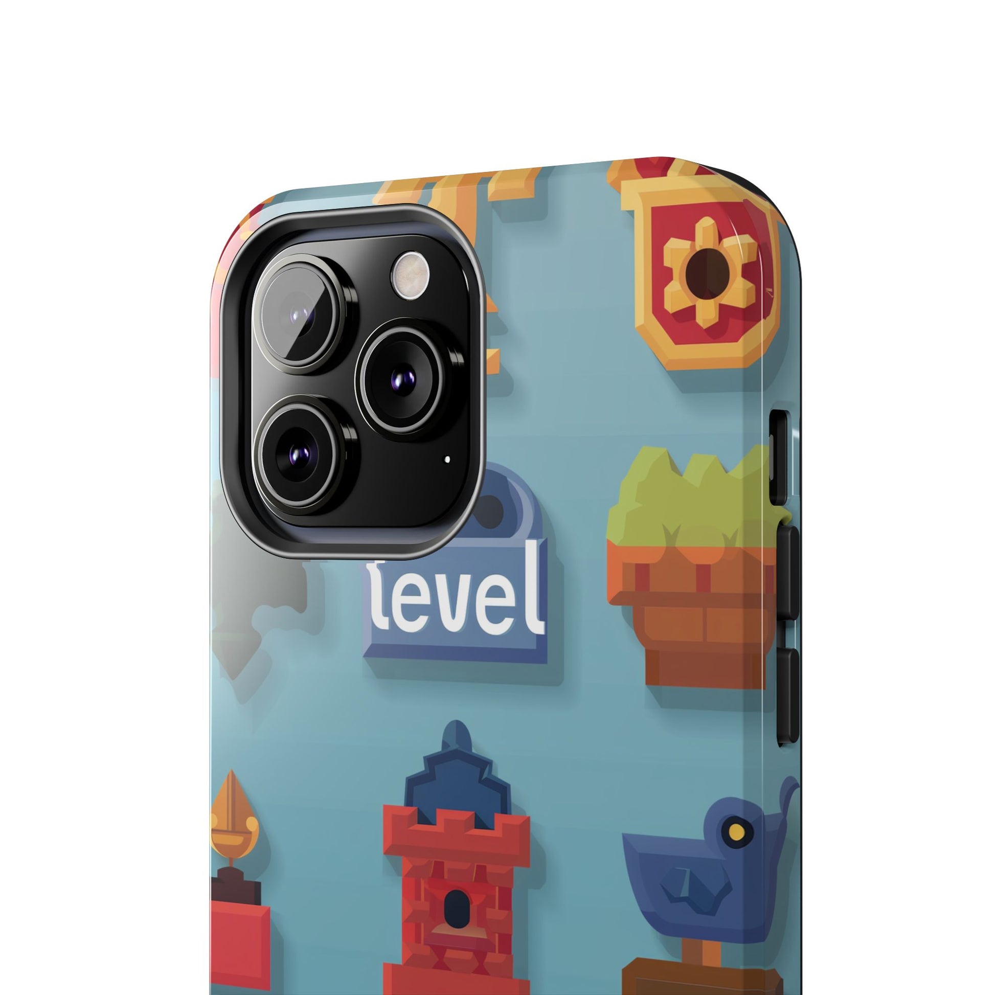 Pixel Art Video Game Level Up Phone Case, Retro Gaming Design, Geeky Gamer Phone Cover, Unique Video Game Art Accessories