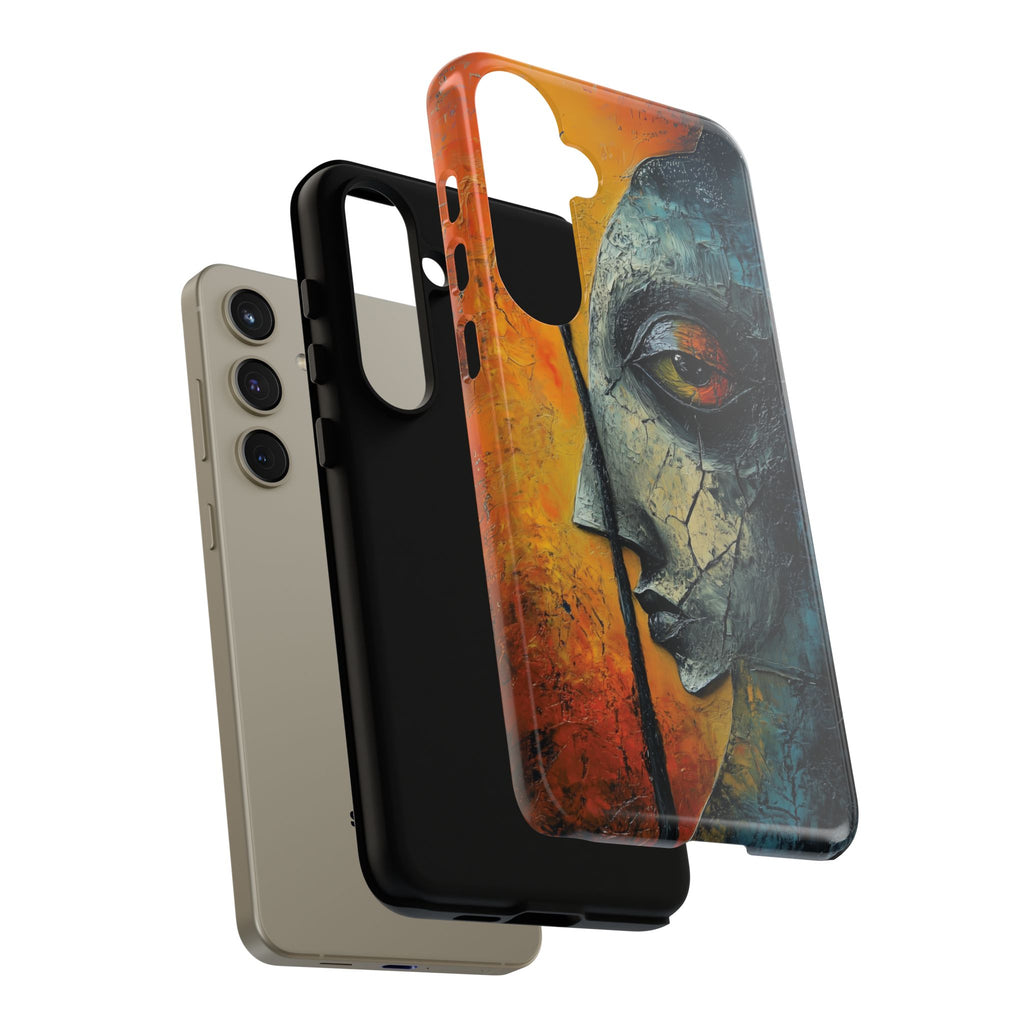 Surrealist Art Phone Case Salvador Dali Style Face Tough Case Unique Artistic 3D Textured Look Surrealism Gift Art iPhone 13 14 15 16
