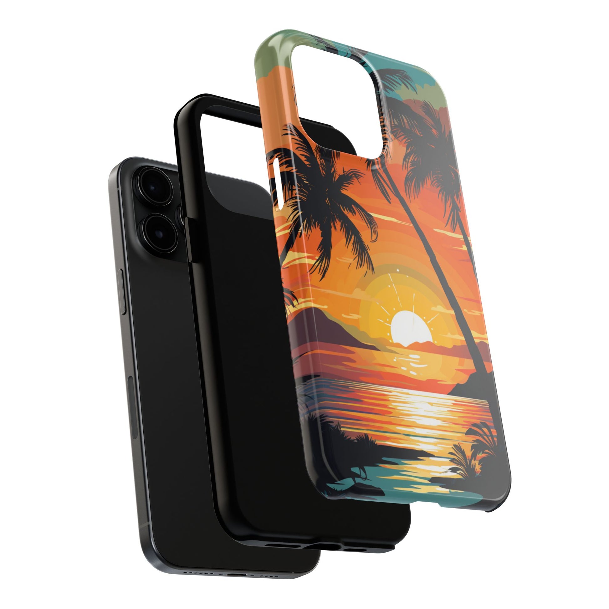 Palm Trees and Sunsets Tough iPhone Cases