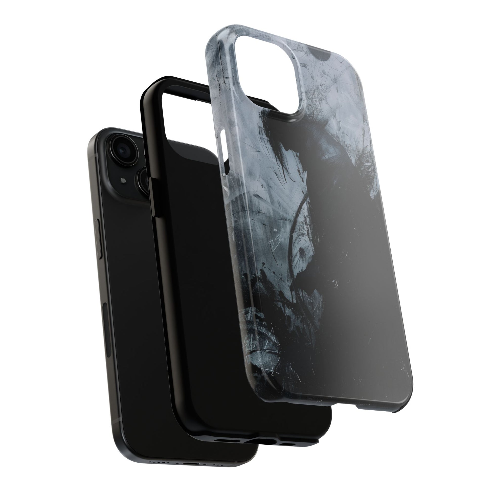 Gothic Art Phone Case Silhouette, Sandman Phone Case, Moon and Tarot Phone Case, Halloween Spooky Season, Dark Academia iPhone 15 Pro Max