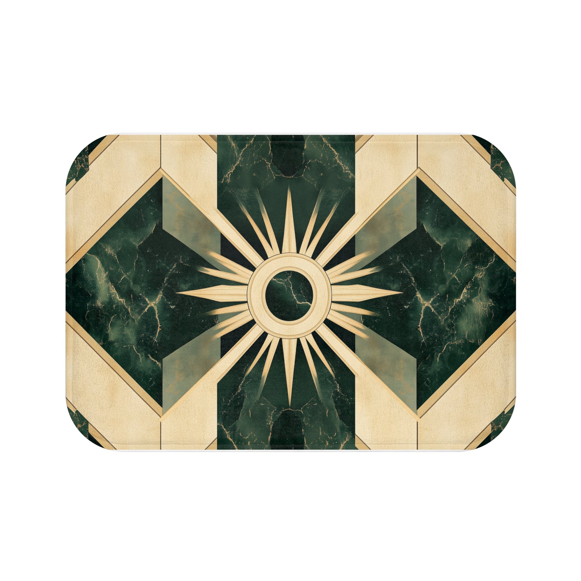 Art Deco Green Bath Mat Tamara Lempicka Style Marble Gold Frank Lloyd Wright Vintage Bathroom Decor Unique Housewarming Gift Luxury