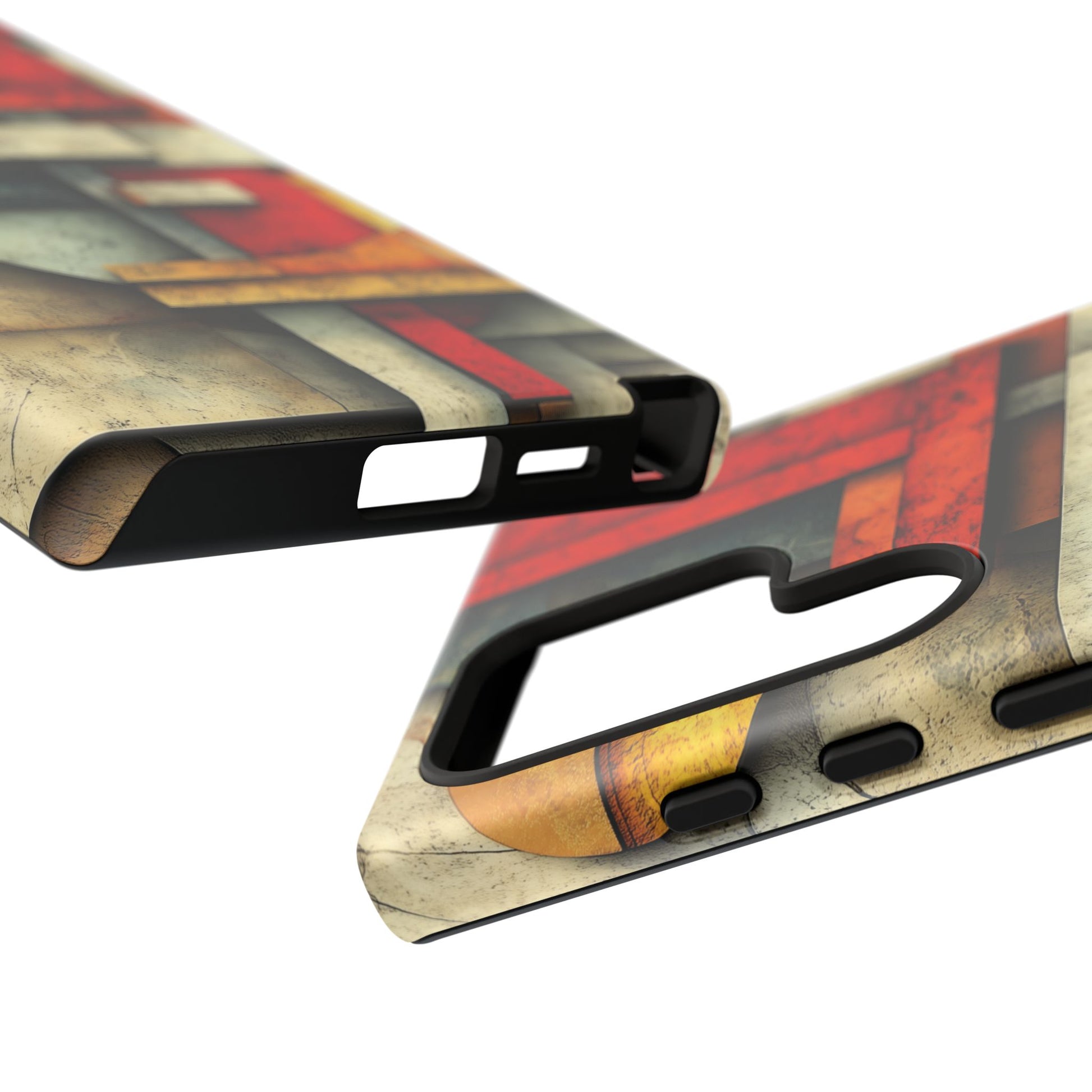 Red Prairie Style Frank Lloyd Wright Usonian Phone Case Geometric Stained Glass Art Deco Marble Gold 13 14 15 16 iPhone Pro Max Galaxy Pixel
