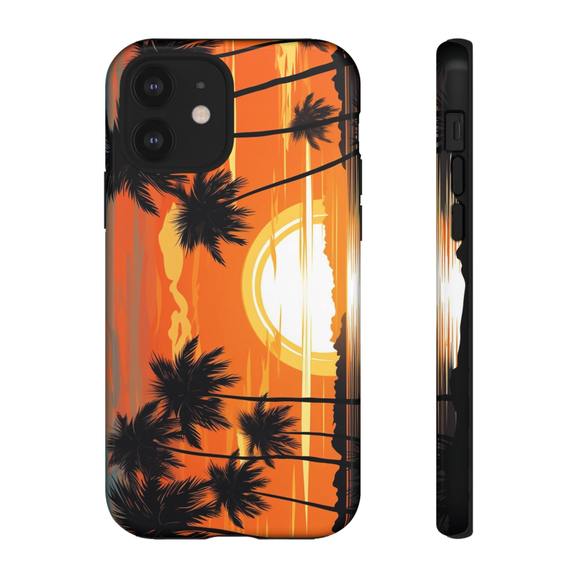 Sunset Palm Trees Tough Phone Cases for iPhone and Android