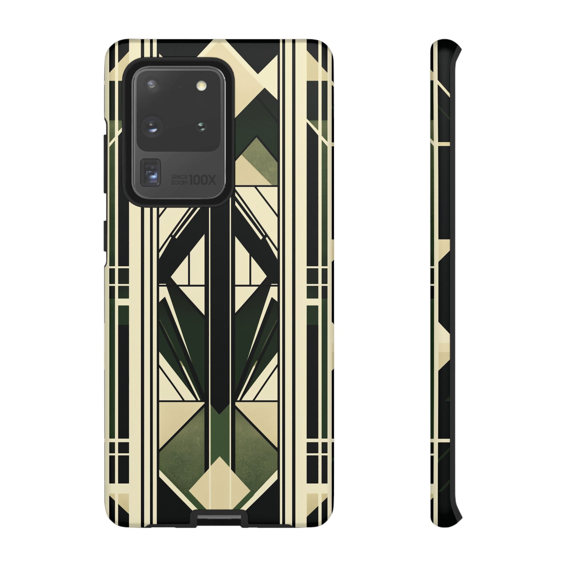 Dark Green Frank Lloyd Wright Inspired Phone Case Geometric Stained Glass Art Deco Marble Gold 13 14 15 16 iPhone Pro Max Galaxy Pixel