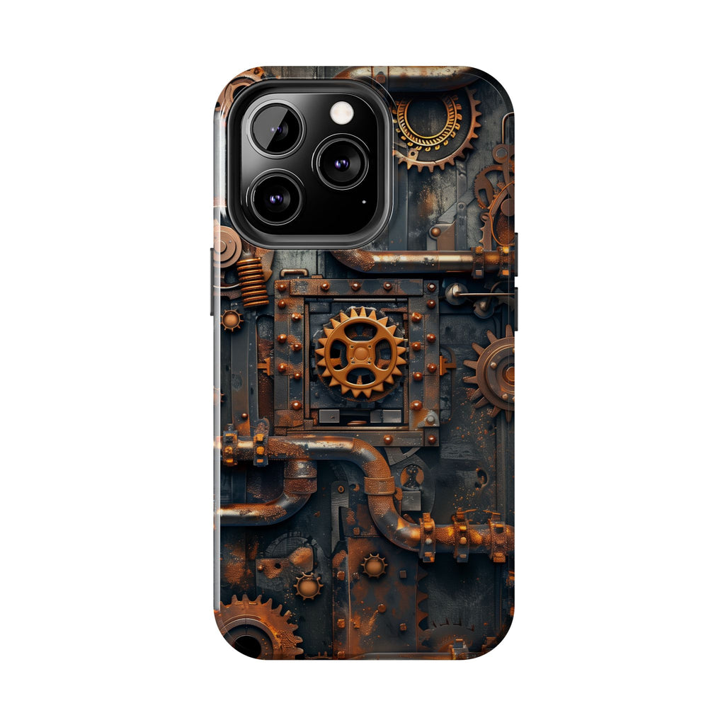 Steampunk Phone Case - Industrial Style Cover with Pipes and Cogs - Unique Steampunk Accessory for Your Phone