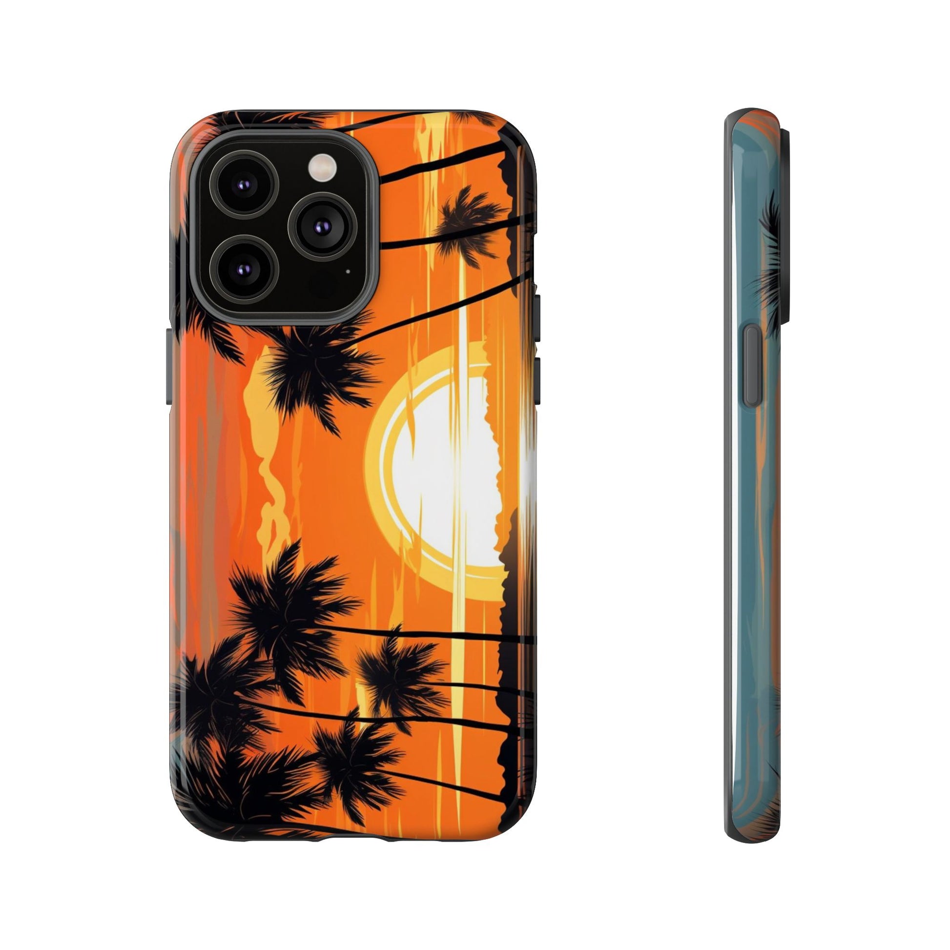 Sunset Palm Trees Tough Phone Cases for iPhone and Android