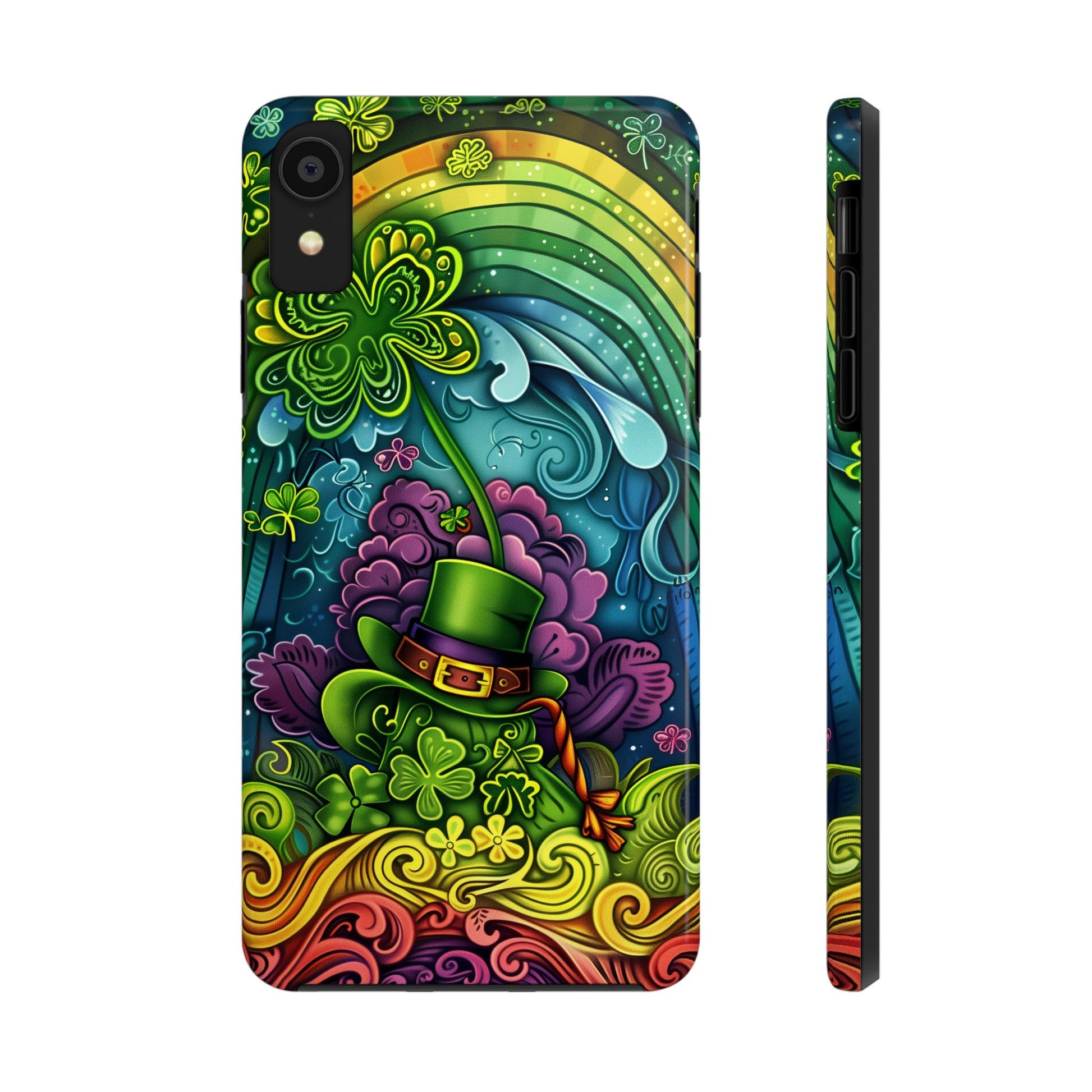 St. Patrick's Day Lucky Phone Case, Green Shamrock Protective Cover, Durable Irish Luck Phone Accessory, Holiday Gift Idea