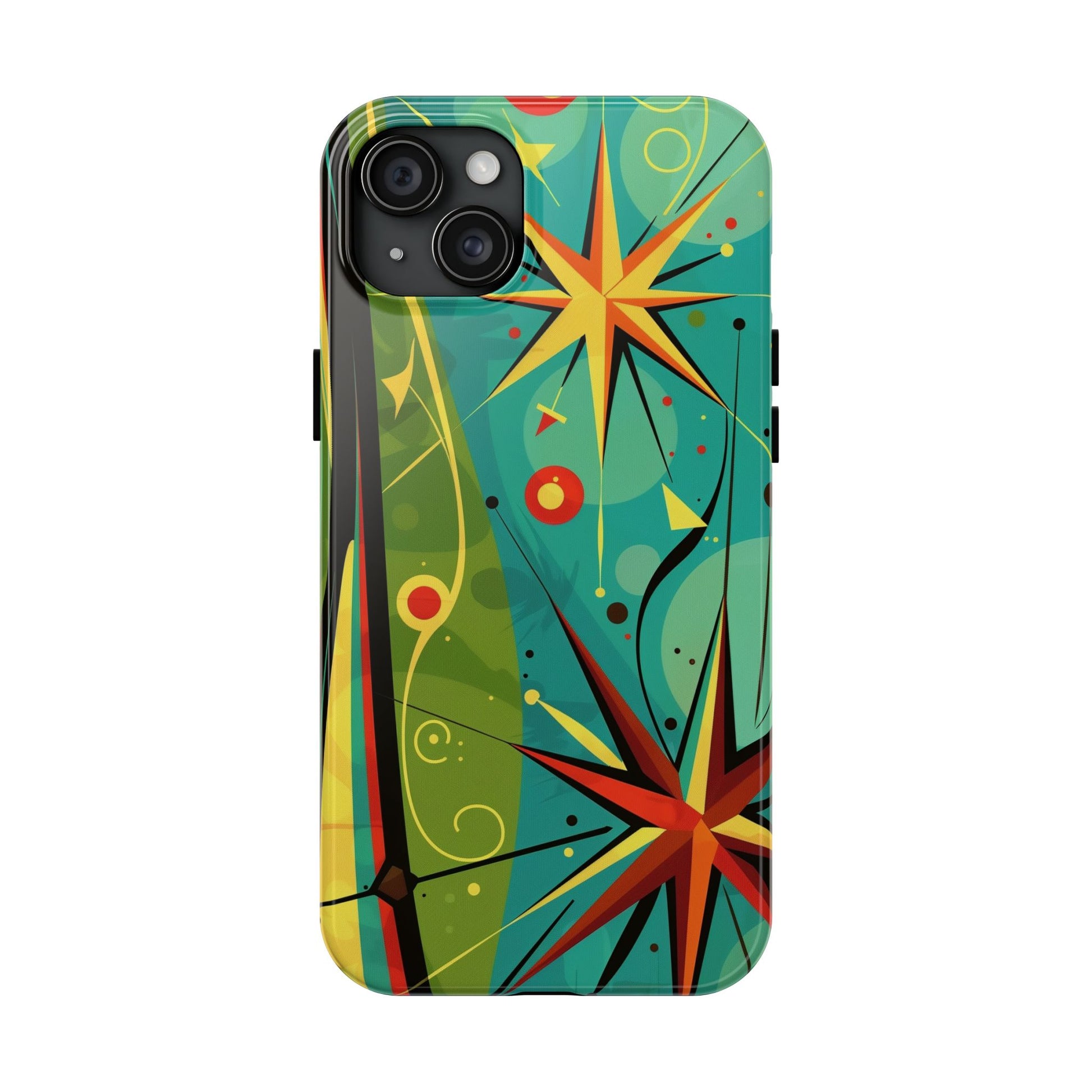 Mid Century Modern Star Design Phone Case, Earth Tone Colors, Retro Style Smartphone Cover, Vintage Phone Case, iPhone 14 Case, Apple iPhone