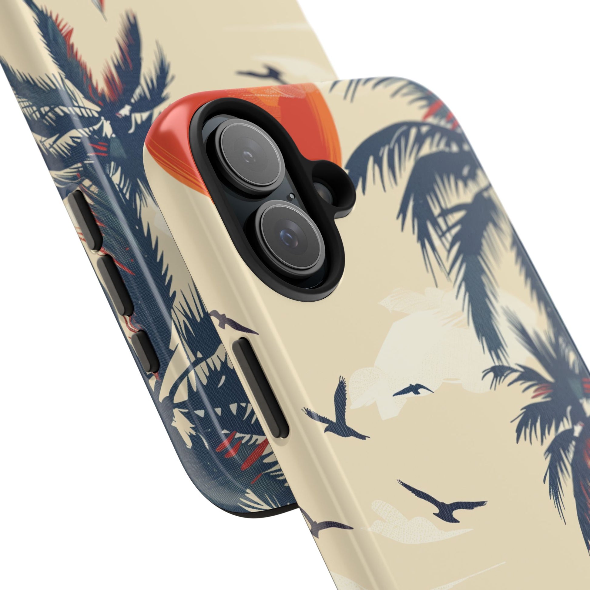 Retro Beach Scene Phone Case, Vintage Tropical Ocean iPhone Case, Summer Beach Phone Cover for iPhone, iphone 15 pro max