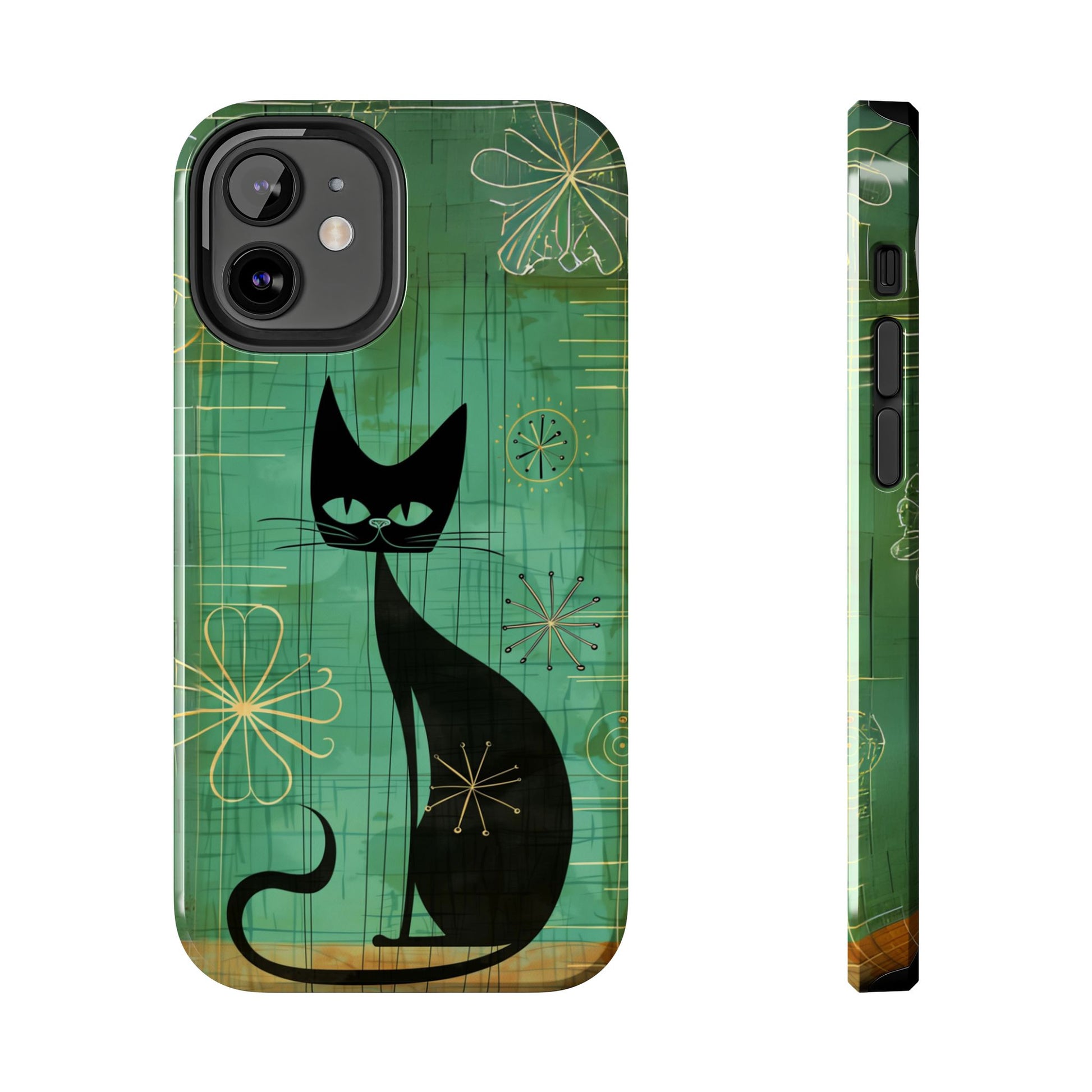 Mid-Century Modern Phone Case-Case, Mid Mod iPhone Case, Atomic Cats iPhone Case, Retro Chic Smartphone Cover, Unique Phone Case