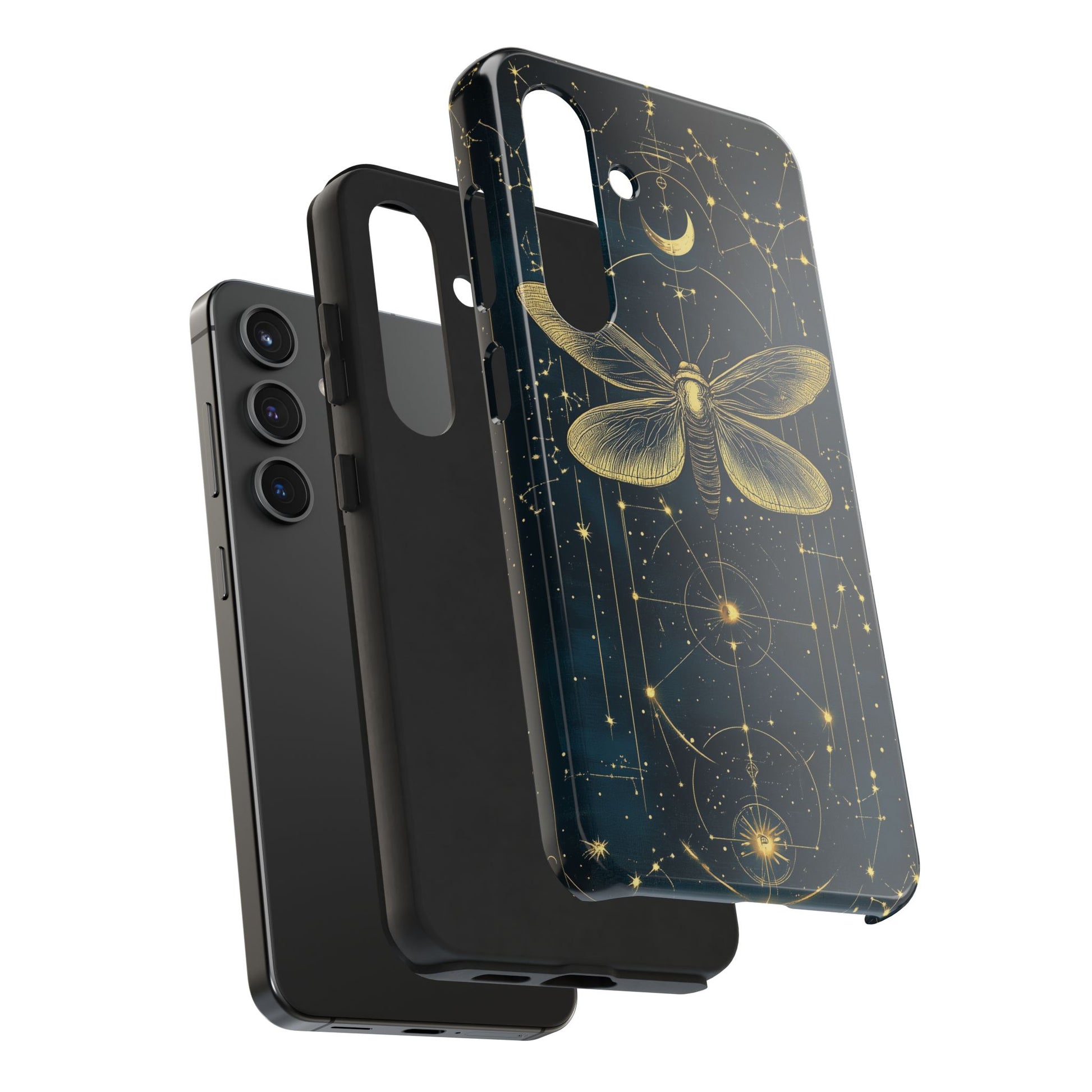 Celestial Dark Academia Phone Case Magical Moth Astrology Witchcraft Esoteric Entomology Nature Art Phone 13 14 15 Pro Max Samsung