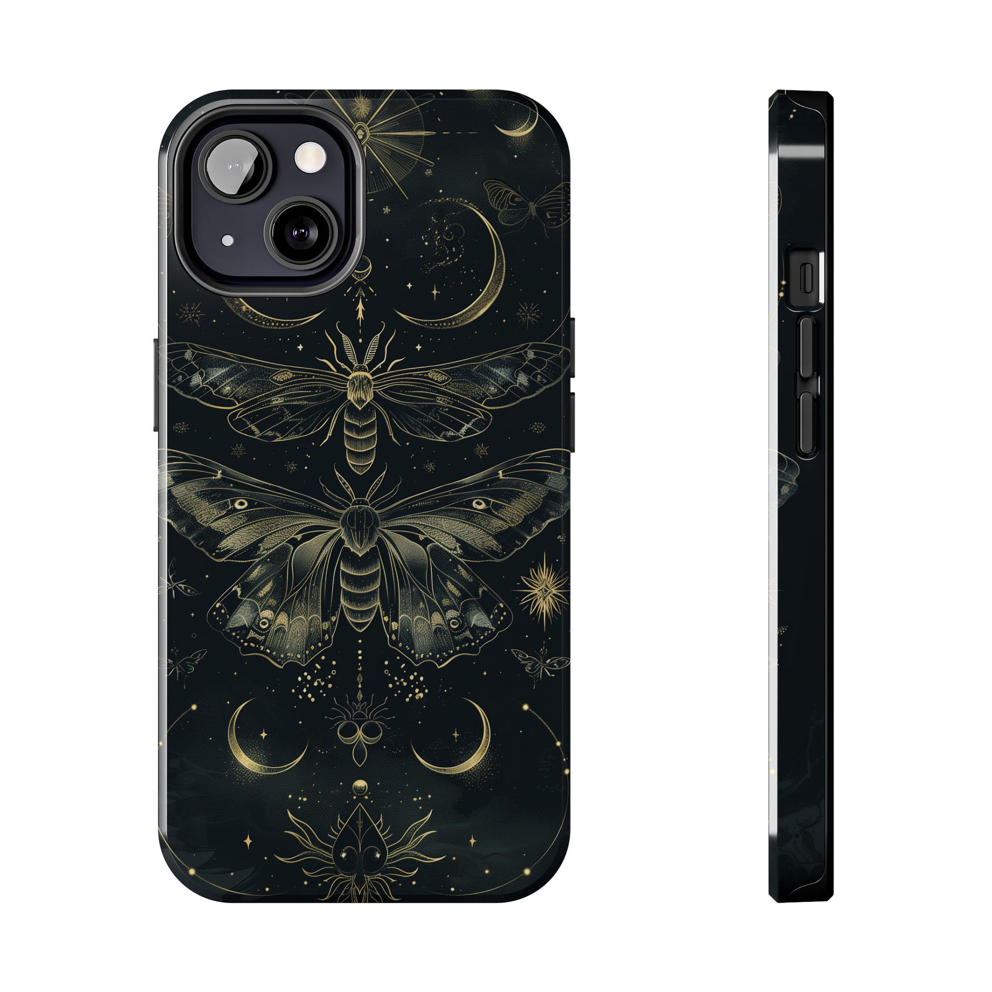 C Dark Academia Mystical Phone Case, Mystical Moth Phone Case, Vintage Magic Witchcraft iPhone Cover, Esoteric Nature Art, iPhone 15 Pro Max