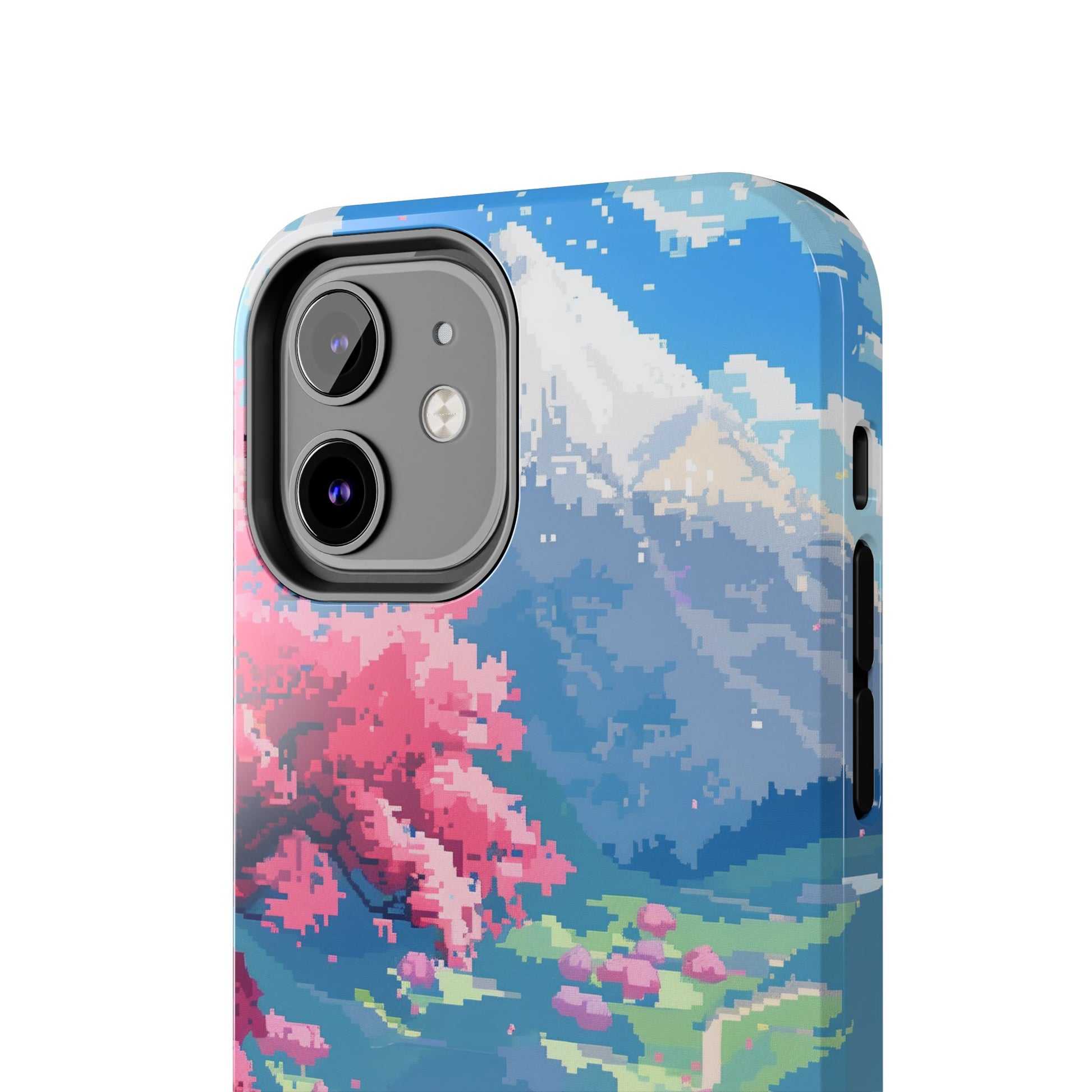 Pixel Art Video Game Landscapes Phone Case, Retro Gaming Pixelated Design, Geeky Gamer Phone Cover, Unique Video Game Art Accessories