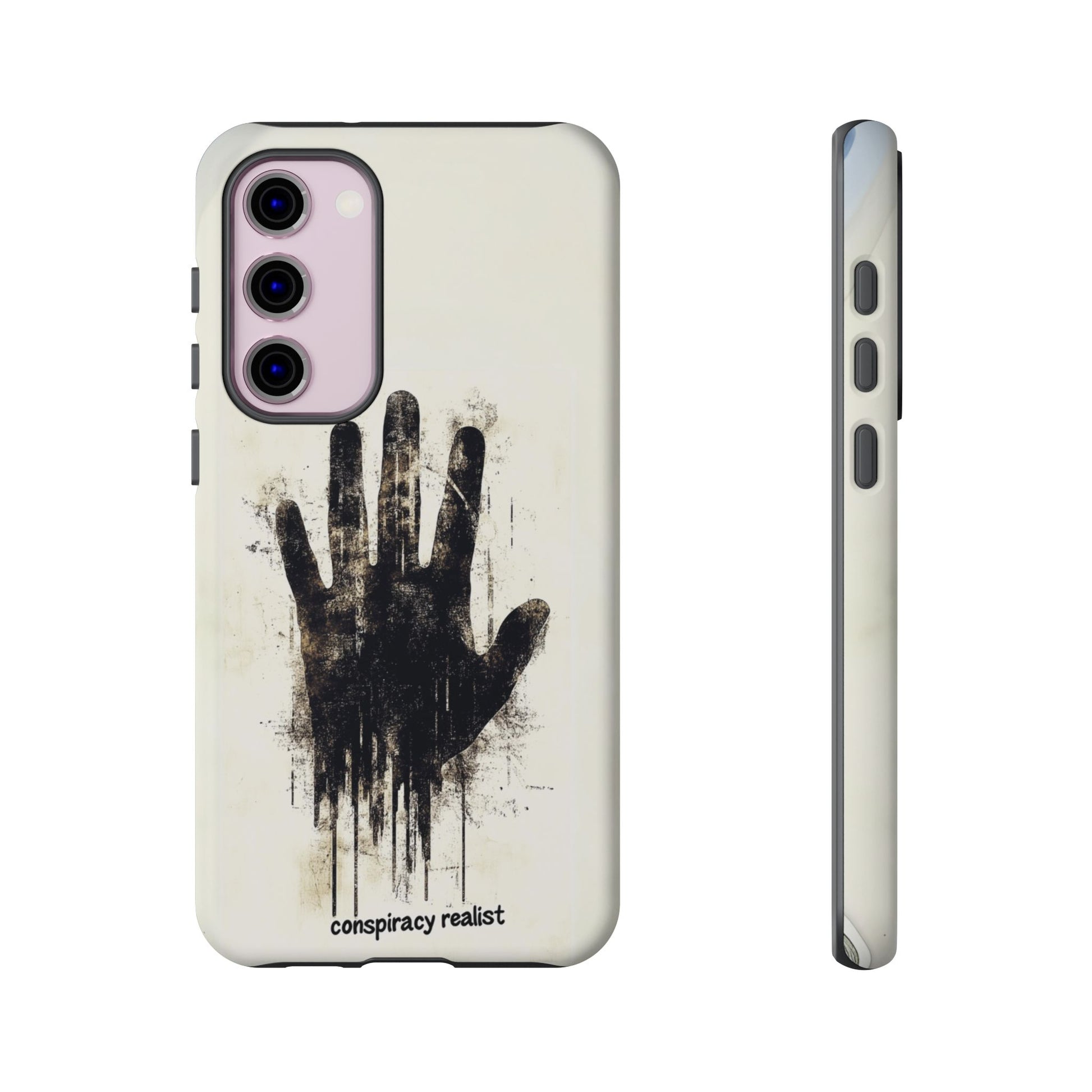 Conspiracy Realist Paranormal Mystery Design X-Files Inspired Ghostly Hand Conspiracy Theory Creepy iPhone 13 14 15 16 Pro Max Galaxy Pixel