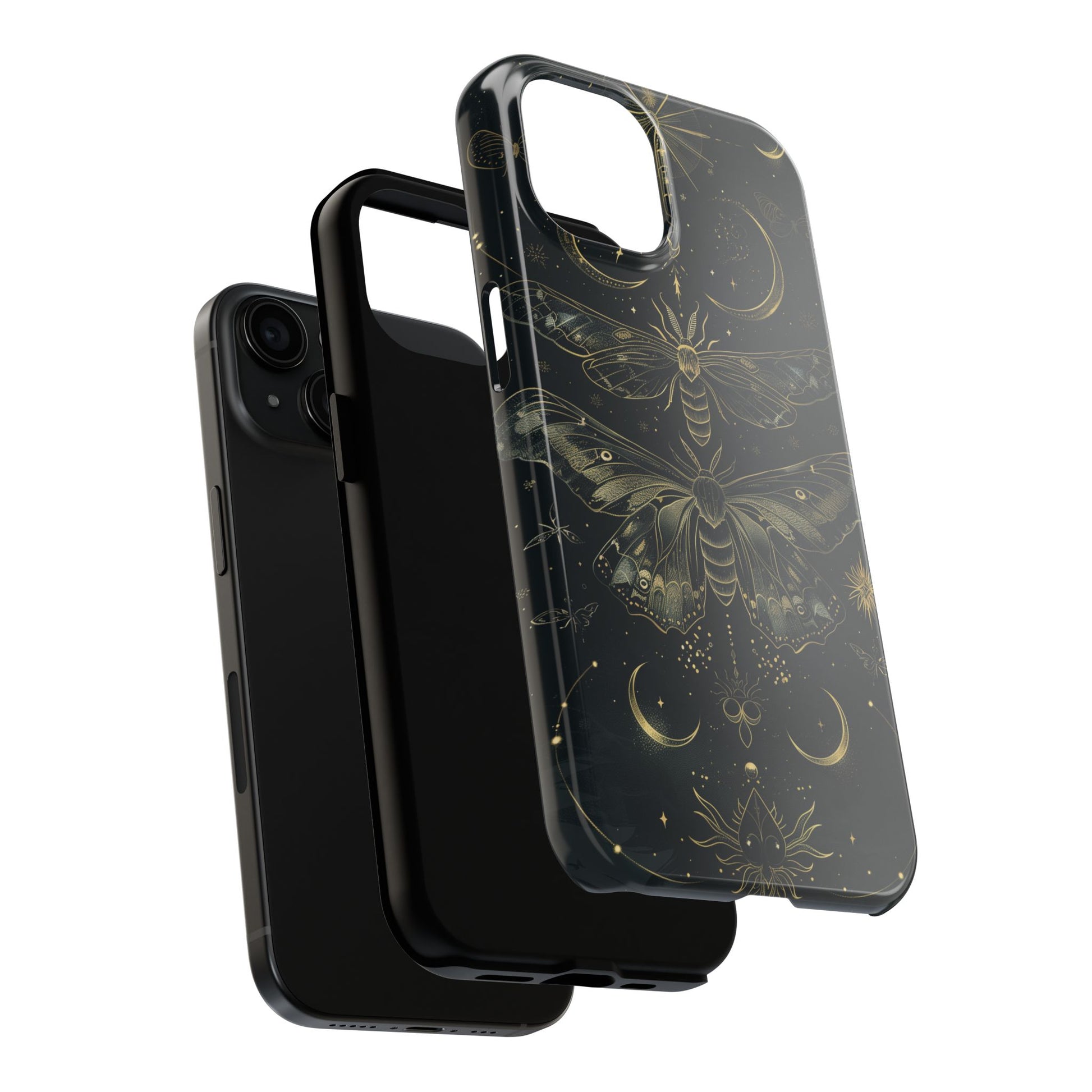C Dark Academia Mystical Phone Case, Mystical Moth Phone Case, Vintage Magic Witchcraft iPhone Cover, Esoteric Nature Art, iPhone 15 Pro Max