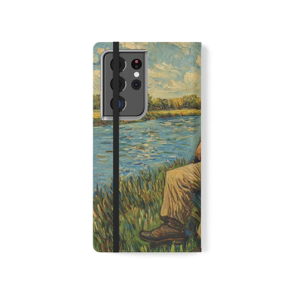 Flip Phone Case Painting A Van Gogh Down by the River iPhone 16 Pro Max  Galaxy