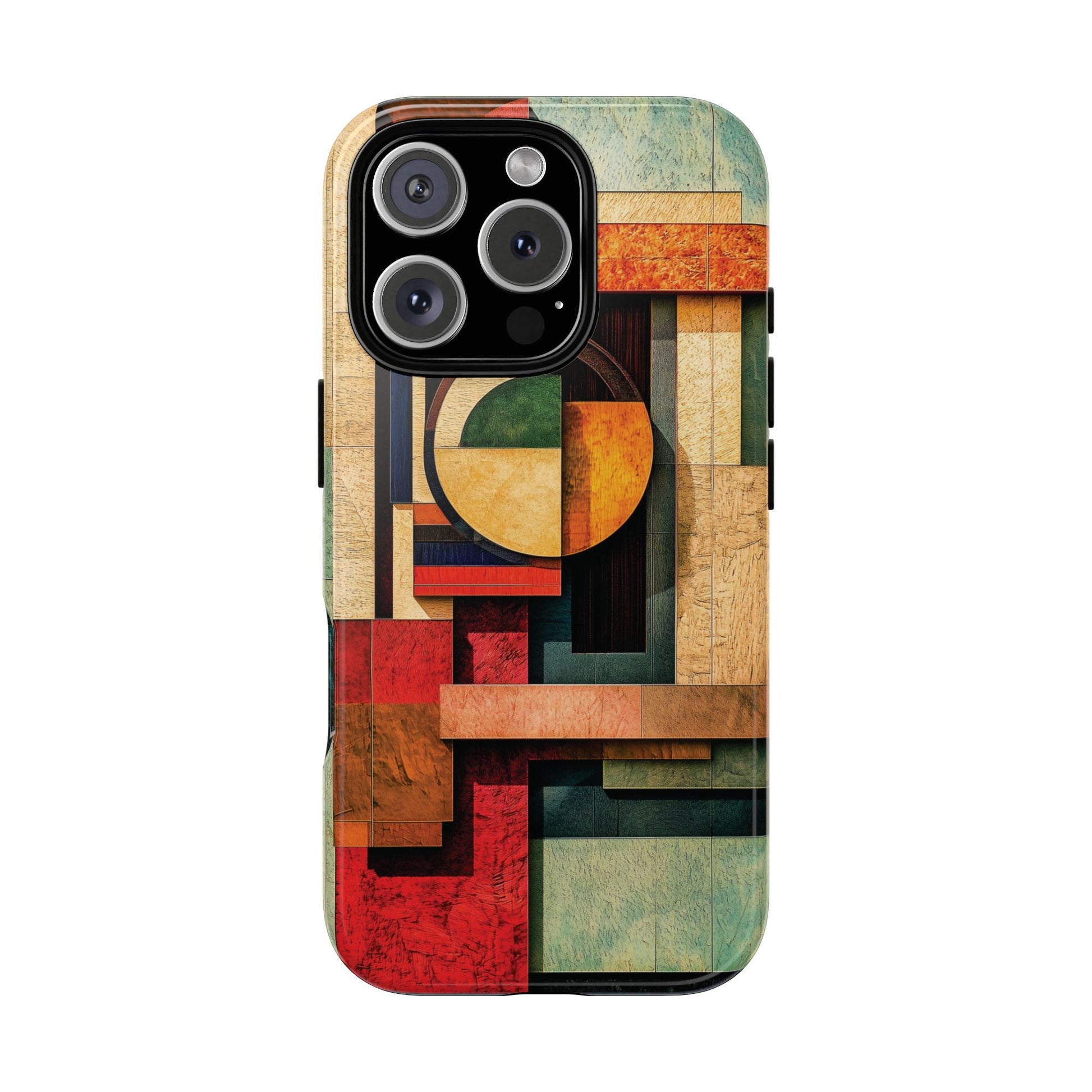 Tan Prairie Style Frank Lloyd Wright Usonian Phone Case Geometric Stained Glass Art Deco Marble Gold 13 14 15 16 iPhone Pro Max Galaxy Pixel