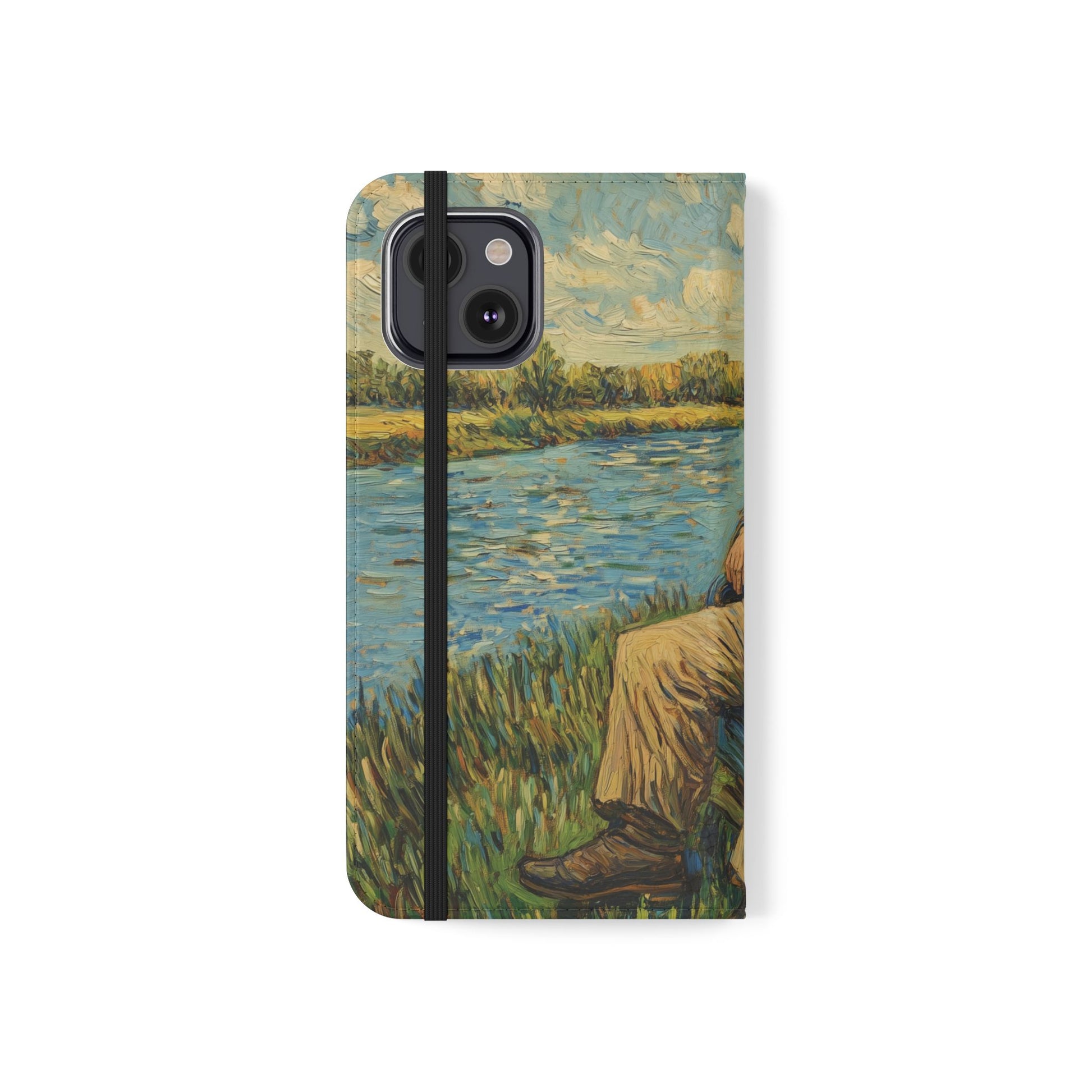 Flip Phone Case Painting A Van Gogh Down by the River iPhone 16 Pro Max  Galaxy