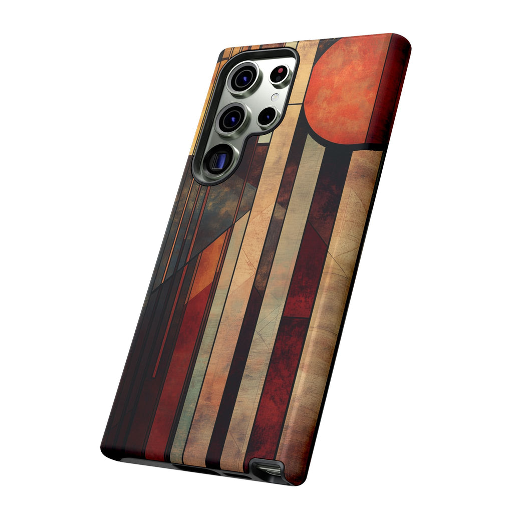 Dark Prairie Frank Lloyd Wright Usonian Phone Case Geometric Stained Glass Art Deco Marble Gold 13 14 15 16 iPhone Pro Max Galaxy Pixel