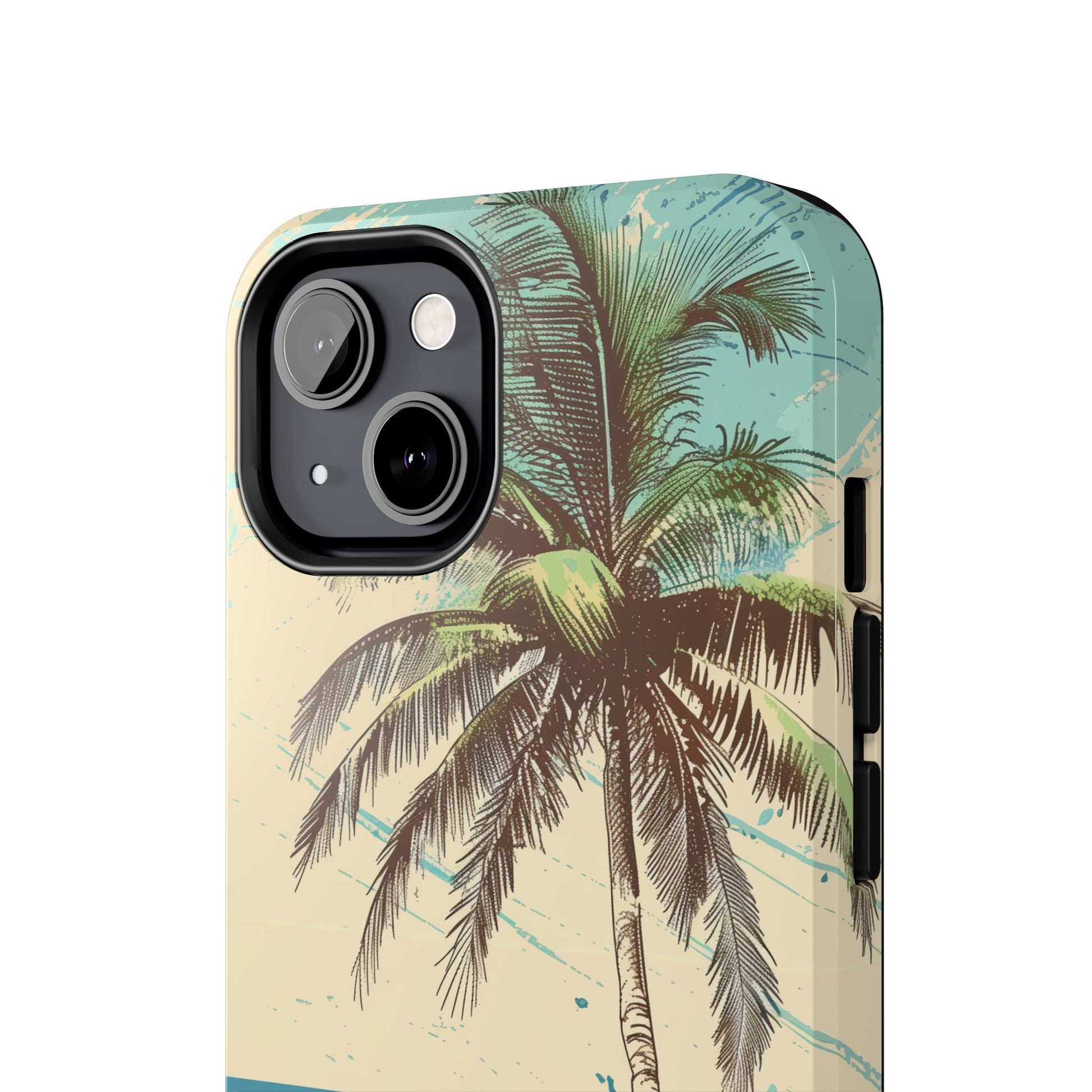 Retro Beach Scene Phone Case, Vintage Tropical Ocean iPhone Case, Summer Beach Phone Cover for iPhone, iphone 15 pro max