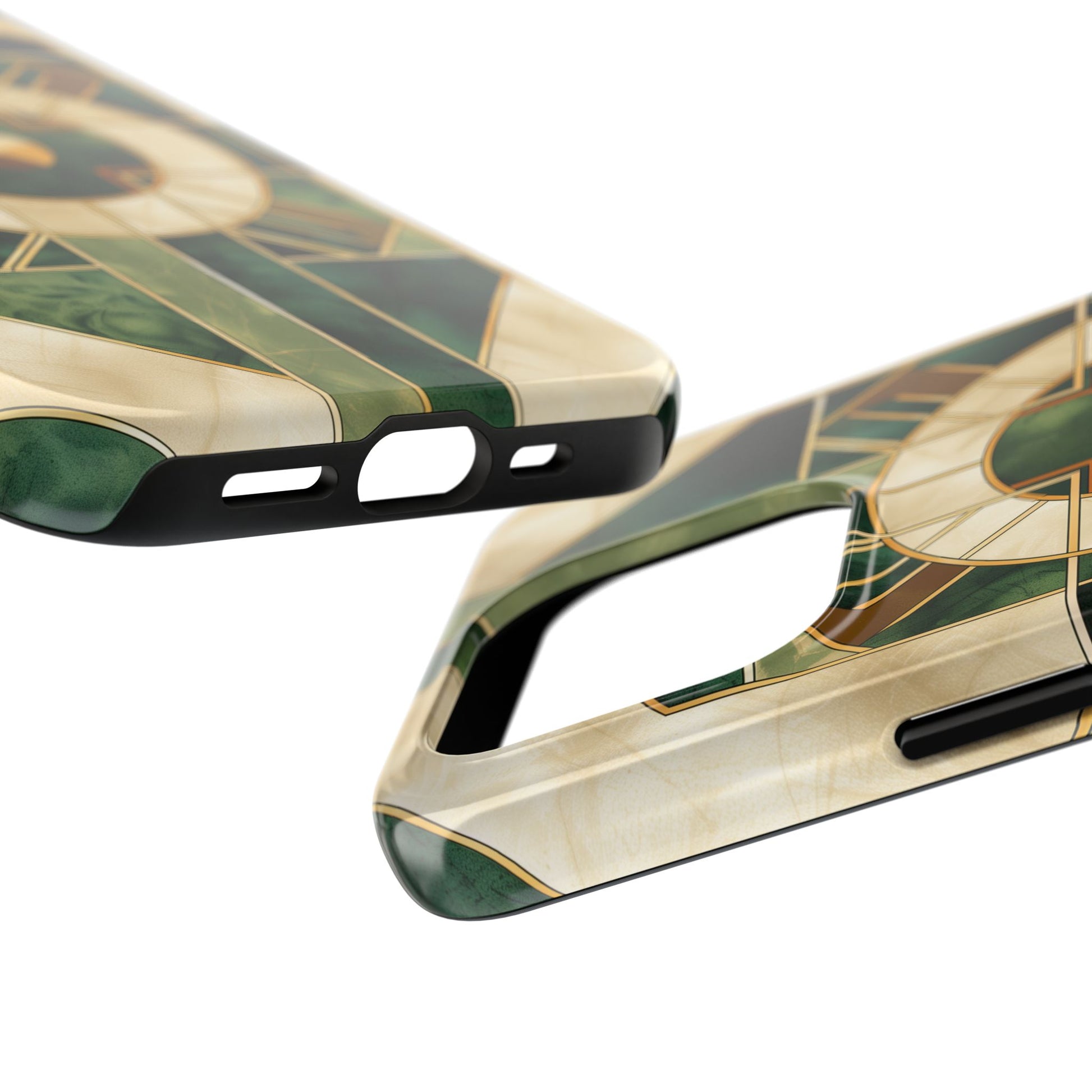 Green Frank Lloyd Wright Inspired Phone Case - Geometric Elegance for iPhone Models