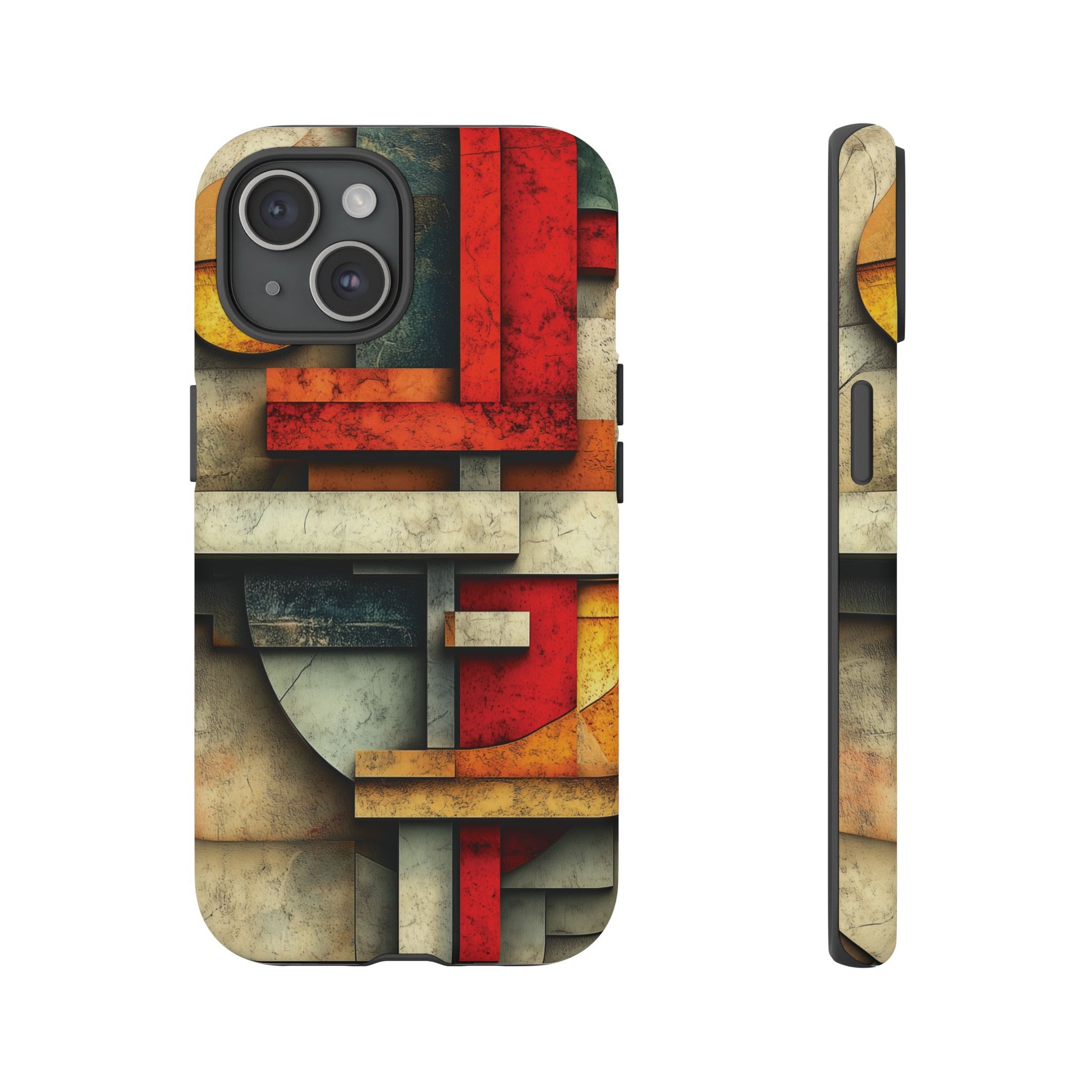 Red Prairie Style Frank Lloyd Wright Usonian Phone Case Geometric Stained Glass Art Deco Marble Gold 13 14 15 16 iPhone Pro Max Galaxy Pixel