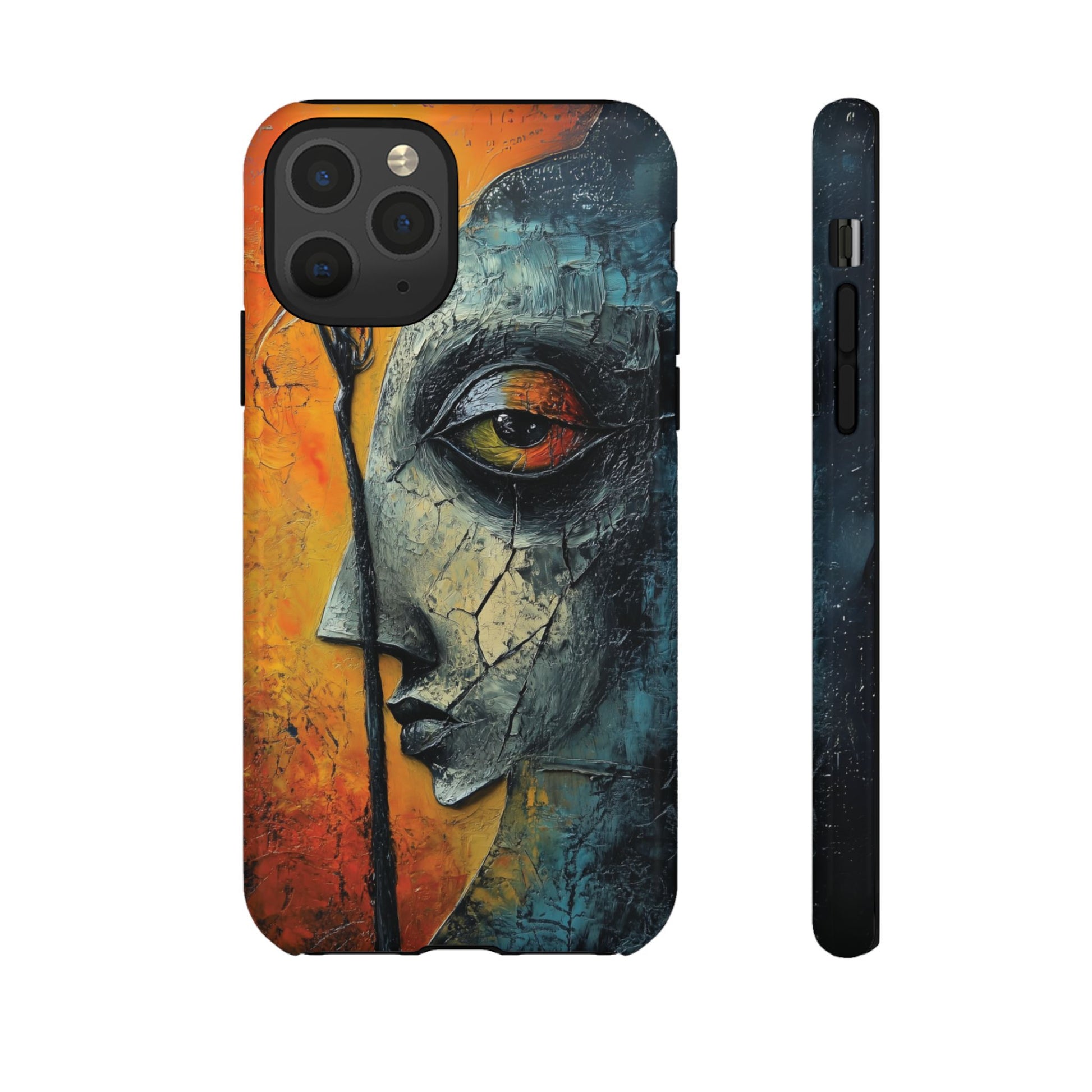 Surrealist Art Phone Case Salvador Dali Style Face Tough Case Unique Artistic 3D Textured Look Surrealism Gift Art iPhone 13 14 15 16