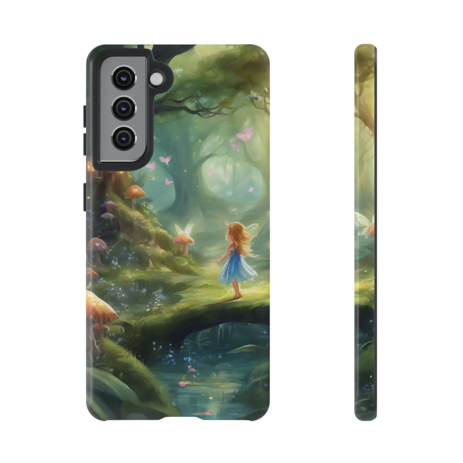 Enchanting Fairy Forest Phone Case Fae Trees Legend Garden Fern Gulley ACOTAR Magic Fantasy Dragons iPhone 13 14 15 16 Pro Max Samsung Pixel