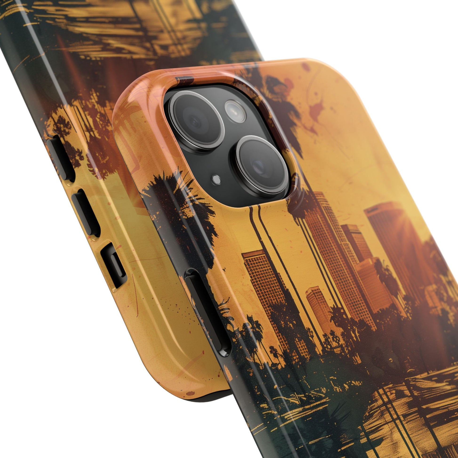 Los Angeles Sunset iPhone Case, Golden Hour Scenic View, Hollywood Hills Sunset Phone Case, Palm Trees Phone Case, iphone 15 pro max case