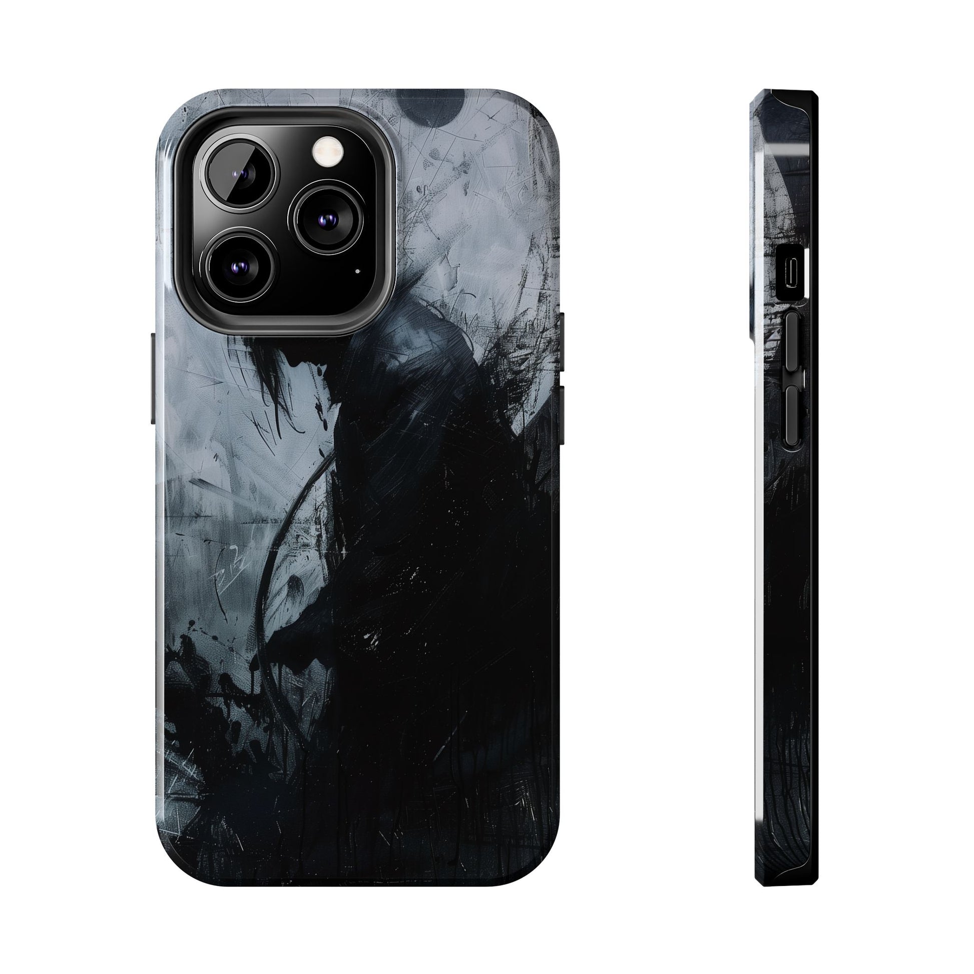 Gothic Art Phone Case Silhouette, Sandman Phone Case, Moon and Tarot Phone Case, Halloween Spooky Season, Dark Academia iPhone 15 Pro Max