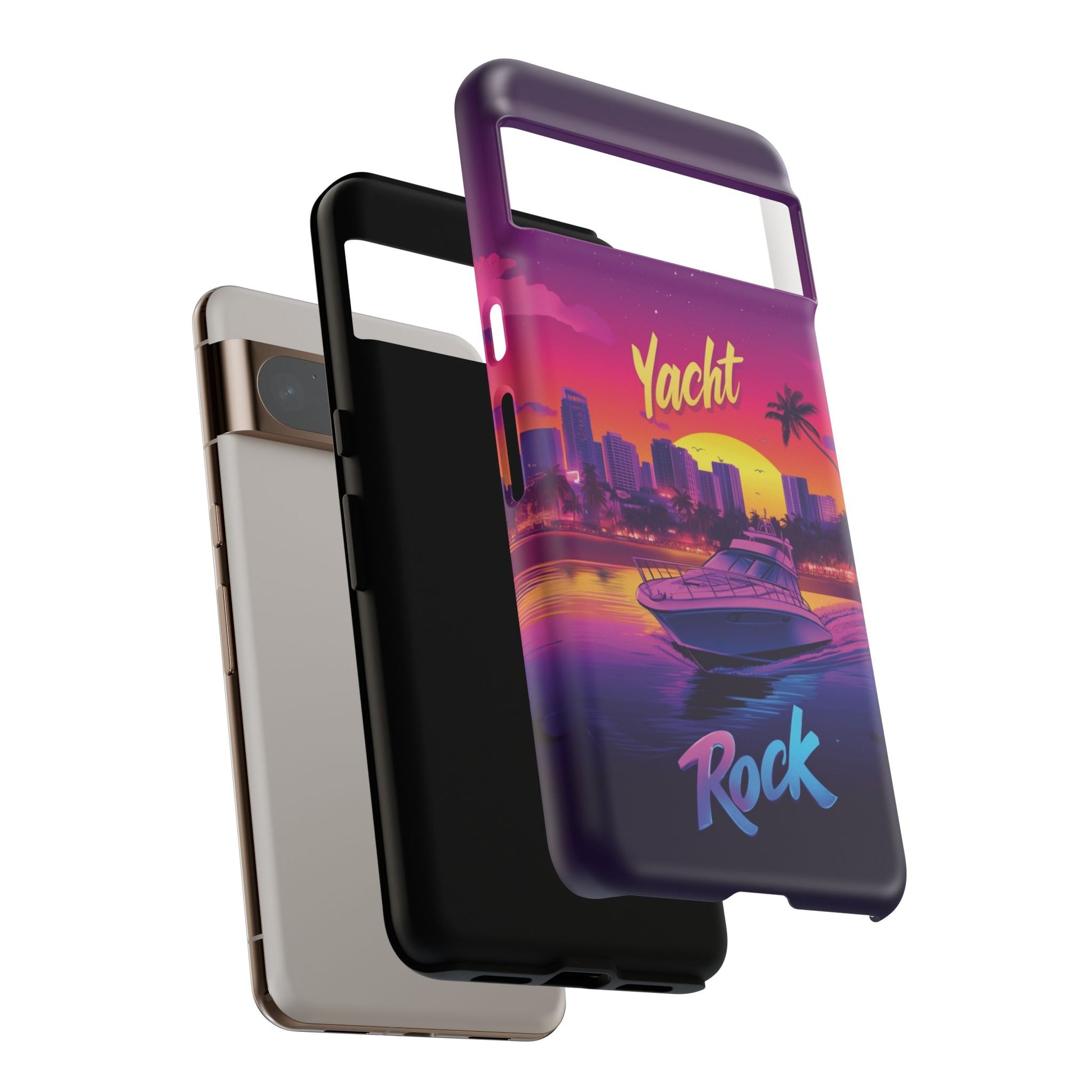 Yacht Rock Custom Phone Case iPhone 13 14 15 16 Pro Max Sunset Cruise Harbor Miami Vice Yacht Rock Gift Boating Captain South Beach Surfing