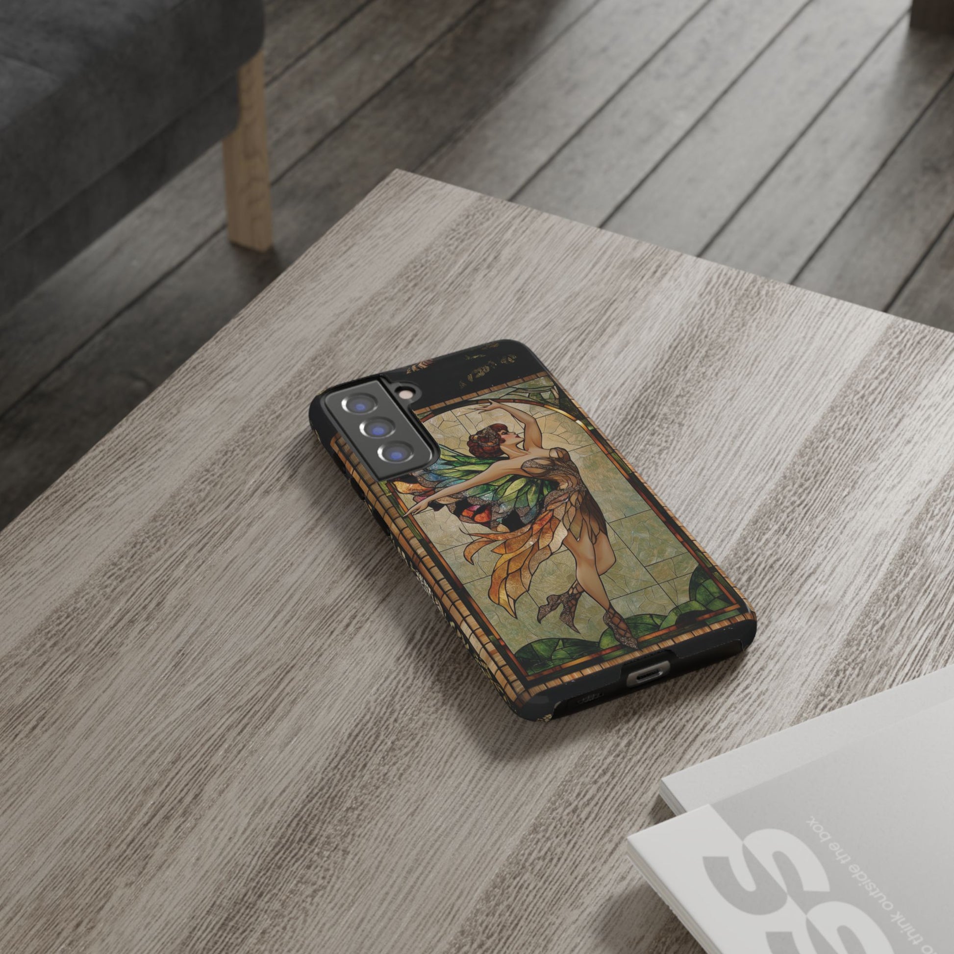 Fairy Phone Case Art Deco Woman Phone Case 1920s Art Nouveau Design in Stained Glass Alphonse Mucha Style Gatsby Style Poster