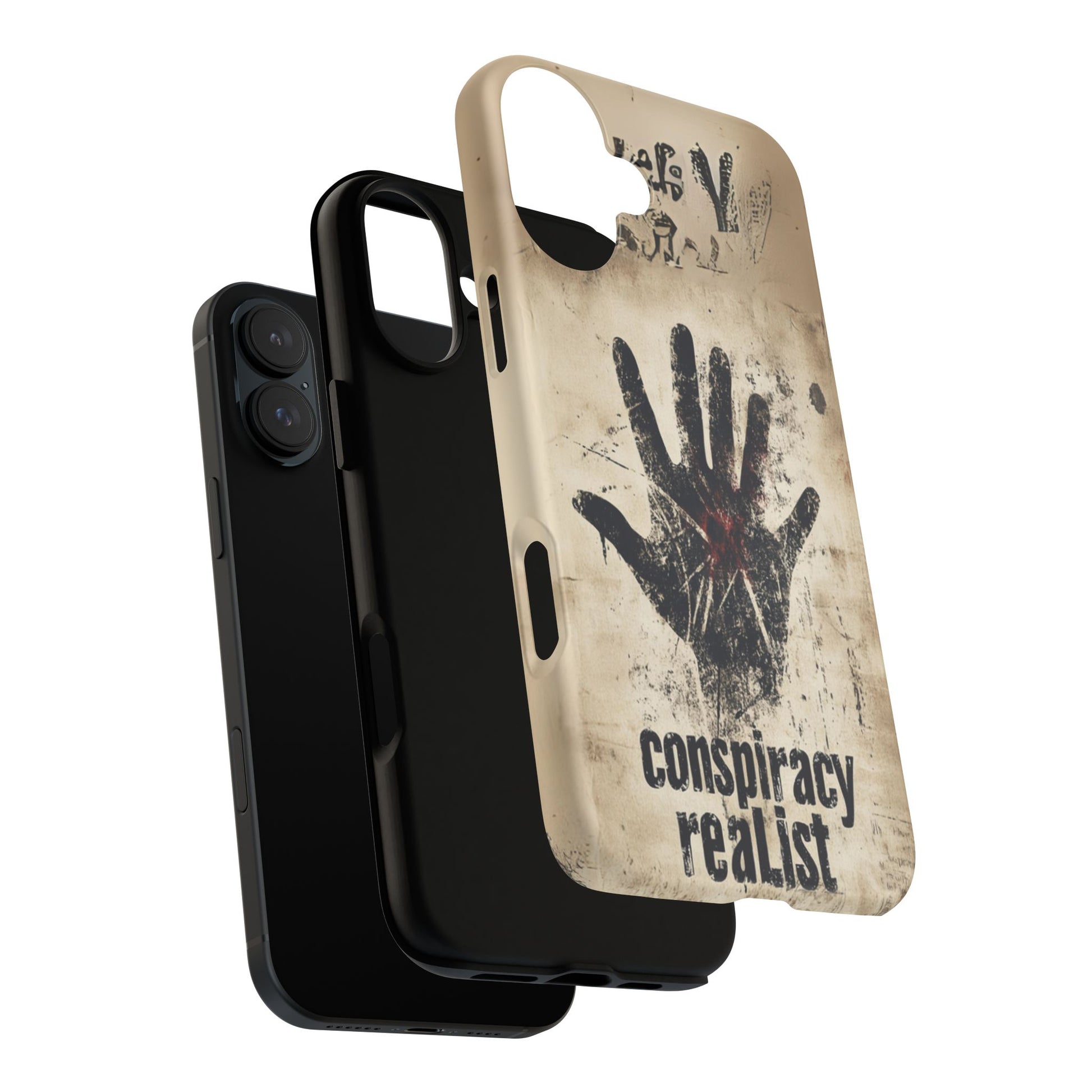 Conspiracy Theories Paranormal Mystery UFO X-Files Inspired Ghostly Hand Conspiracy Realist Cryptid iPhone 13 14 15 16 Pro Max Galaxy Pixel