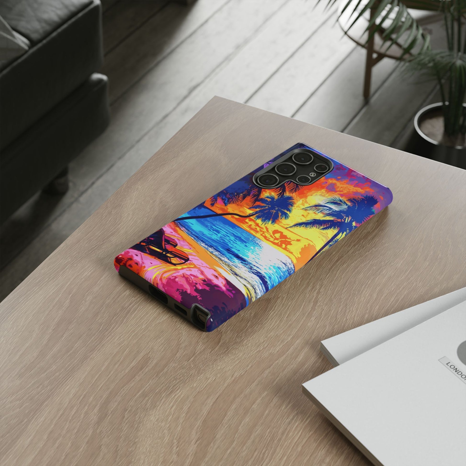 Sunset Bliss: Lisa Frank Style Android Phone Case