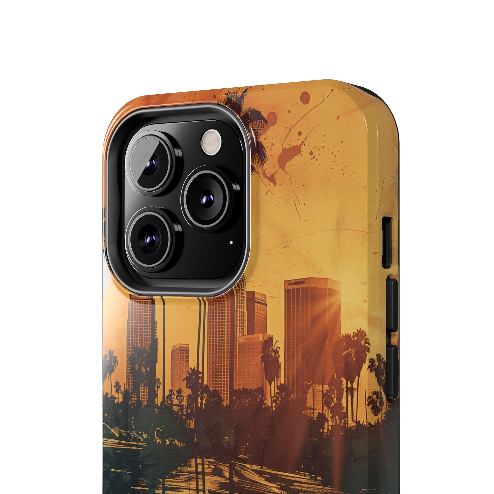 Los Angeles Sunset iPhone Case, Golden Hour Scenic View, Hollywood Hills Sunset Phone Case, Palm Trees Phone Case, iphone 15 pro max case