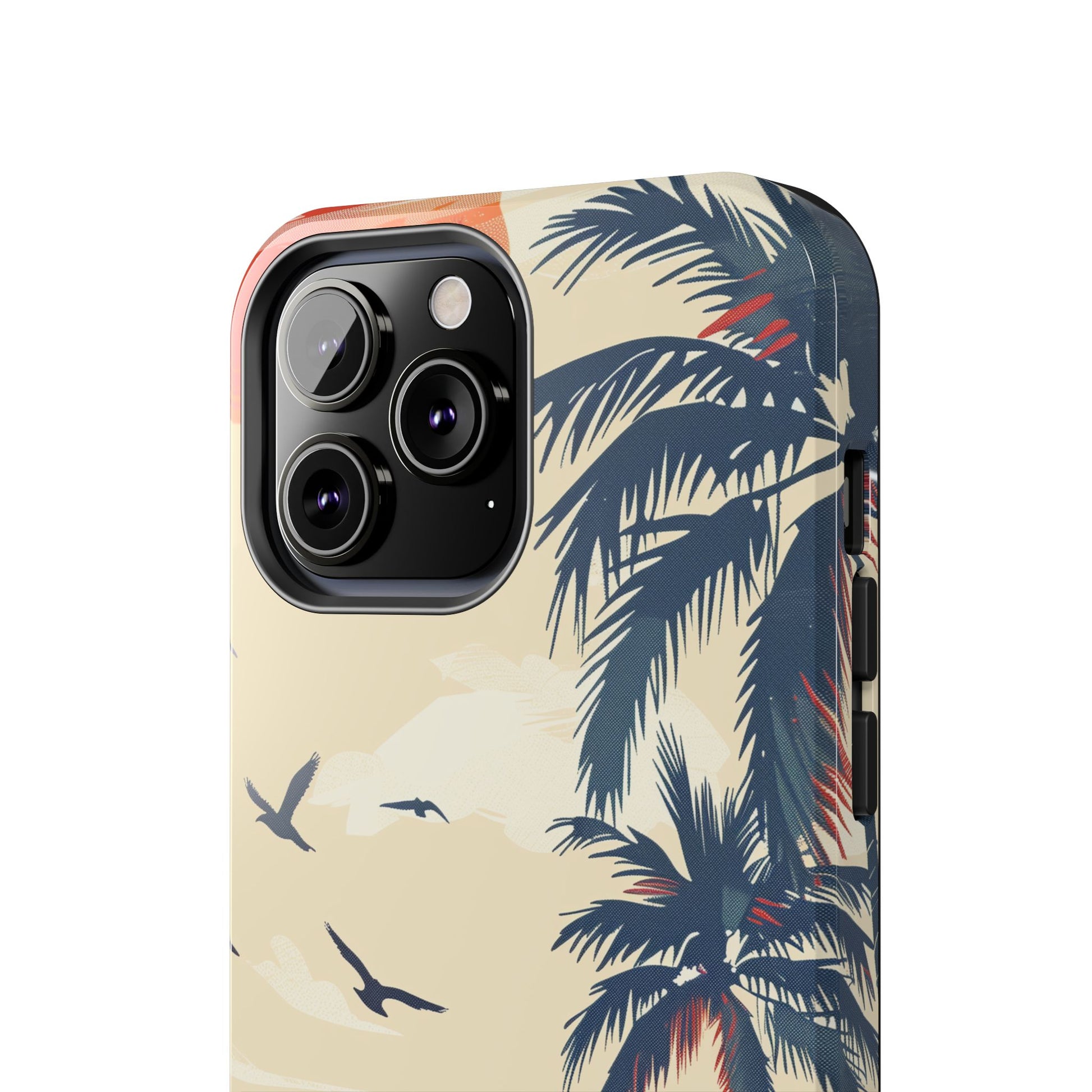 Retro Beach Scene Phone Case, Vintage Tropical Ocean iPhone Case, Summer Beach Phone Cover for iPhone, iphone 15 pro max