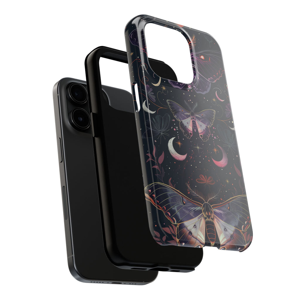 B Dark Academia Mystical Phone Case, Mystical Moth Phone Case, Vintage Magic Witchcraft iPhone Cover, Esoteric Nature Art, iPhone 15 Pro Max