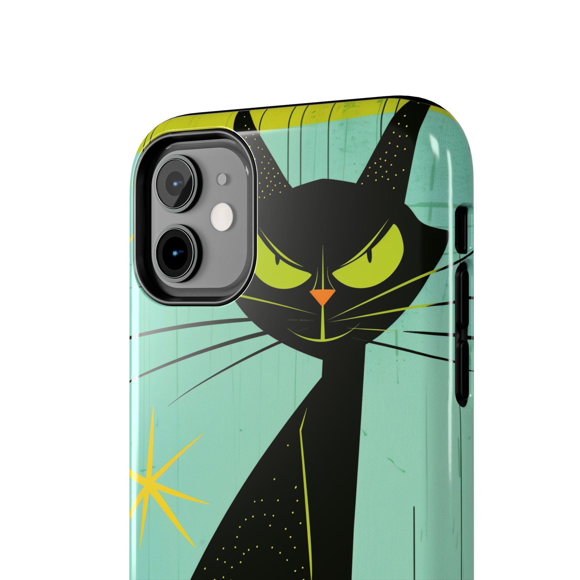 Mid-Century Modern Phone Case, Mid Mod iPhone Case, Atomic Cats iPhone Case, Retro Chic Smartphone Cover, Unique Artistic Phone Accessory