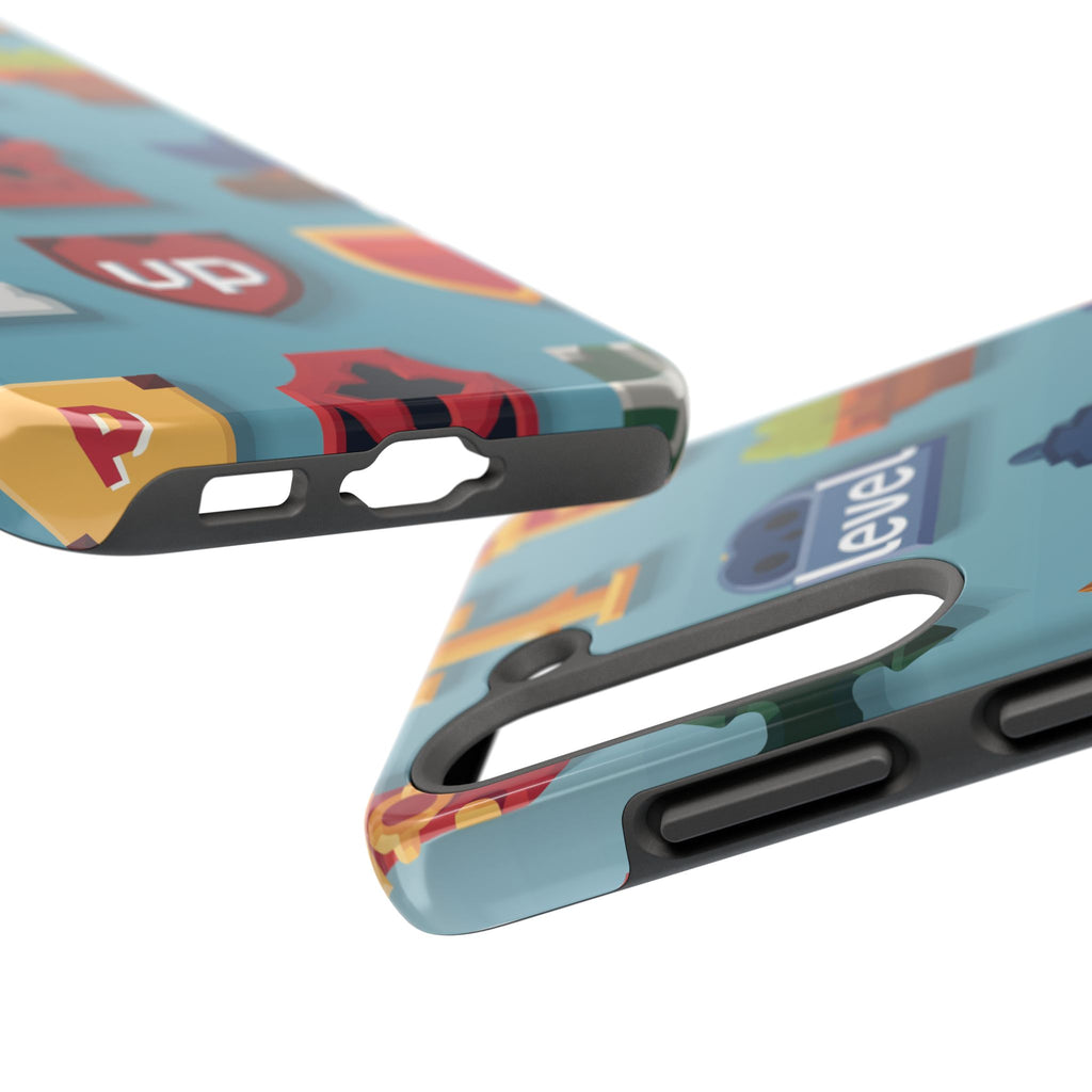 Pixel Art Video Game Level Up Phone Case, Retro Gaming Design, Geeky Gamer Phone Cover, Unique Video Game Art Accessories
