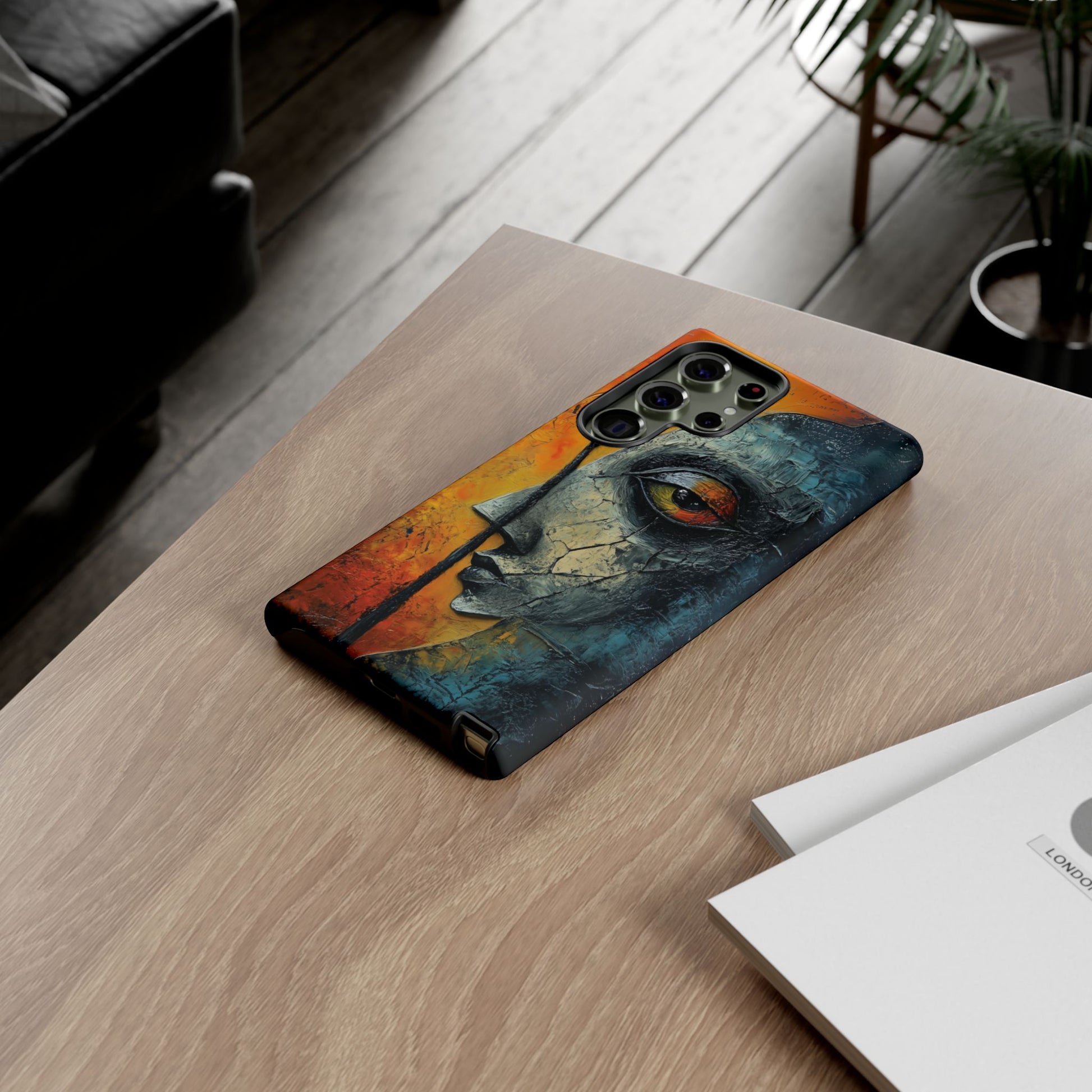 Surrealist Art Phone Case Salvador Dali Style Face Tough Case Unique Artistic 3D Textured Look Surrealism Gift Art iPhone 13 14 15 16
