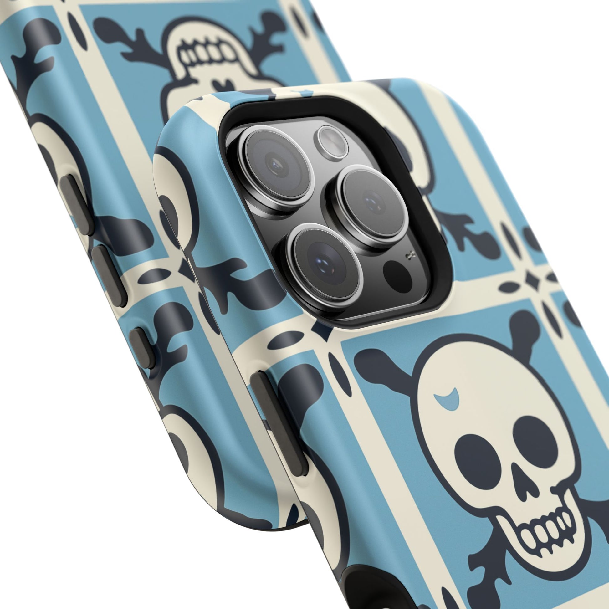 Cute Skull Phone Case Sugar Skull Ghingham Impact-Resistant Cover Goth Skull, Halloween Gift iphone 13 14 15 16 Pro Max