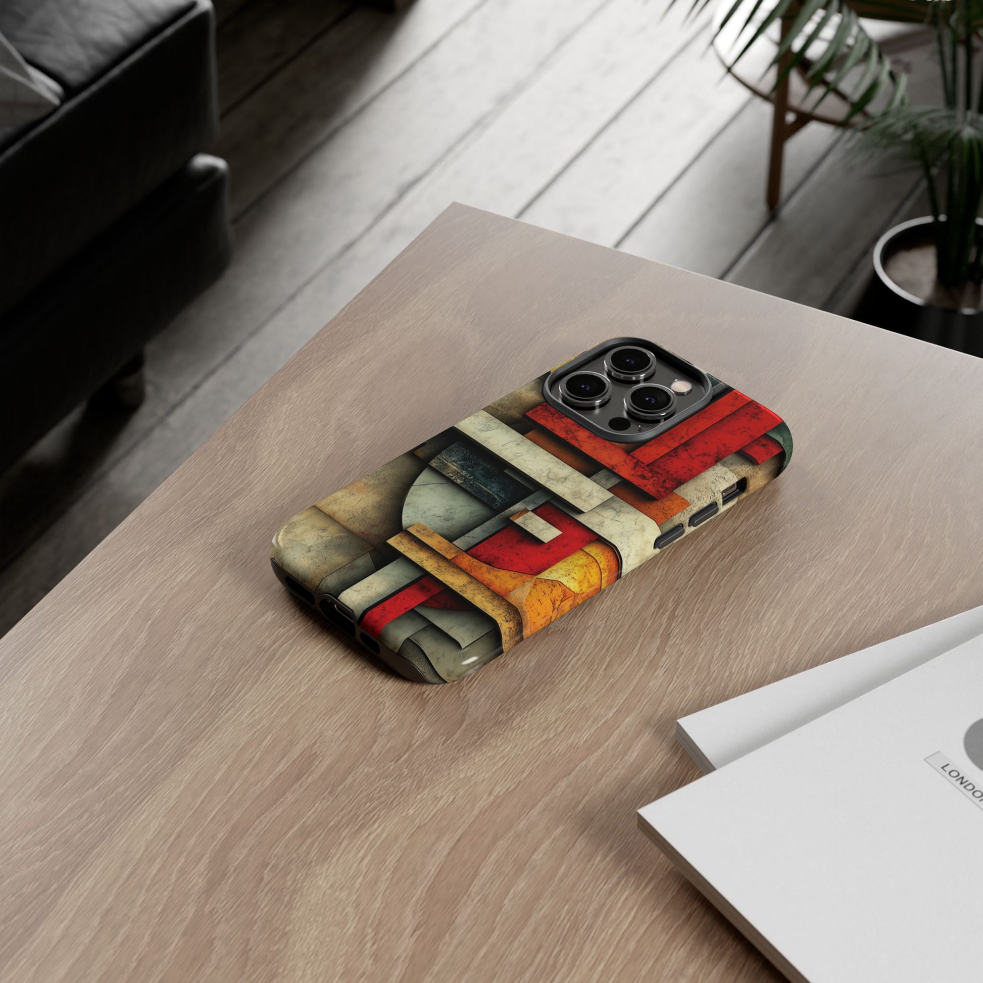 Red Prairie Style Frank Lloyd Wright Usonian Phone Case Geometric Stained Glass Art Deco Marble Gold 13 14 15 16 iPhone Pro Max Galaxy Pixel